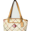 USED COACH CHECK HAND BAG/F