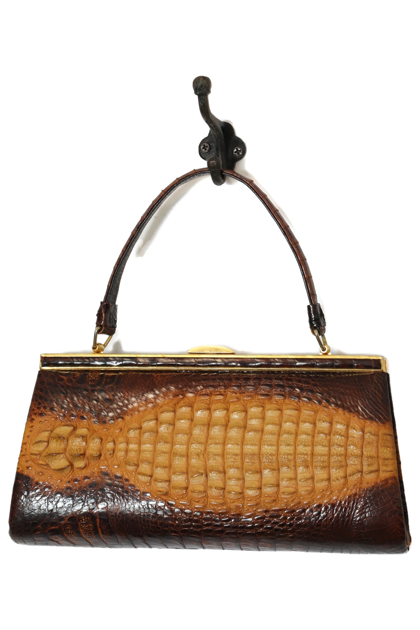 VINTAGE LEATHER HAND BAG/F