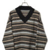 VINTAGE JACQUARD PATTERN SWEATER/L
