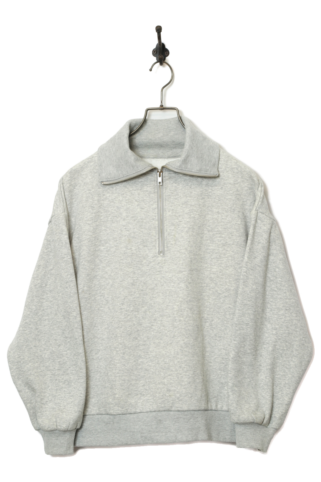 VINTAGE ZIP-UP PULL-OVER SWEAT SHIRT/M