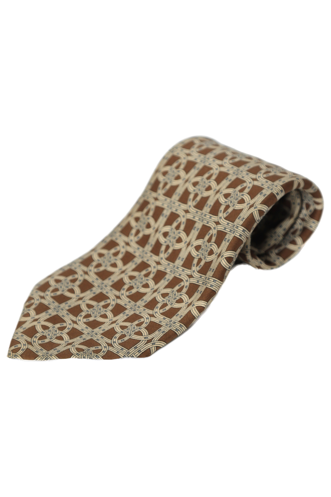 USED HERMES PATTERN NECKTIE/F