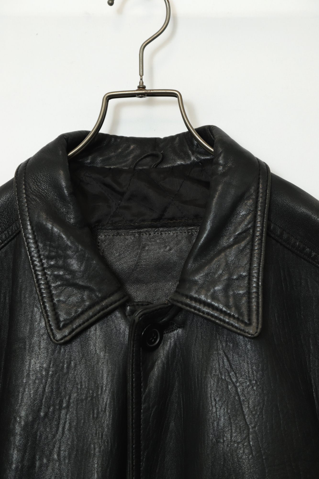 Alternative view of VINTAGE COVERALL LEATHER JACKET/XL