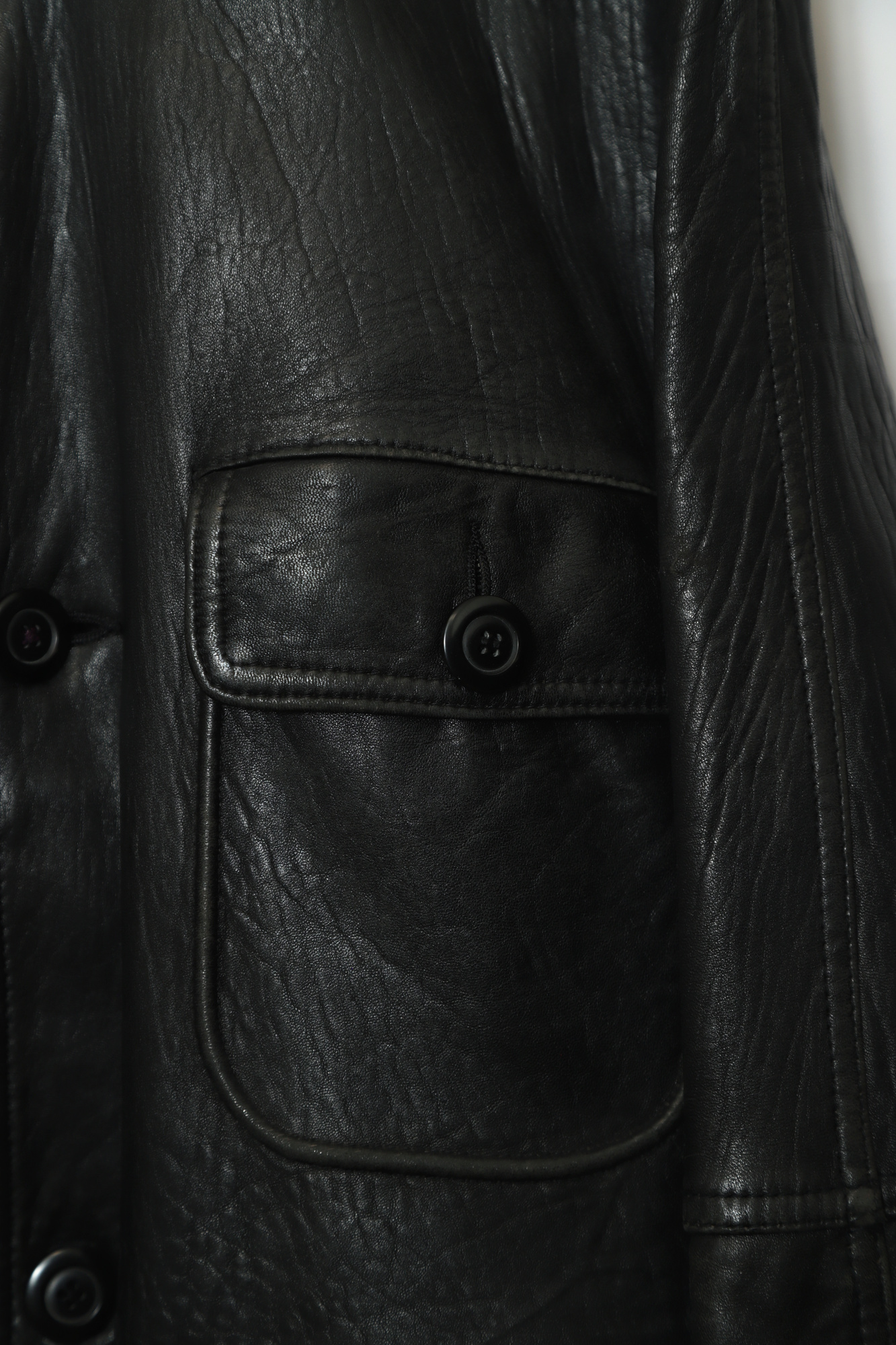 VINTAGE COVERALL LEATHER JACKET/XL - 画像 (3)
