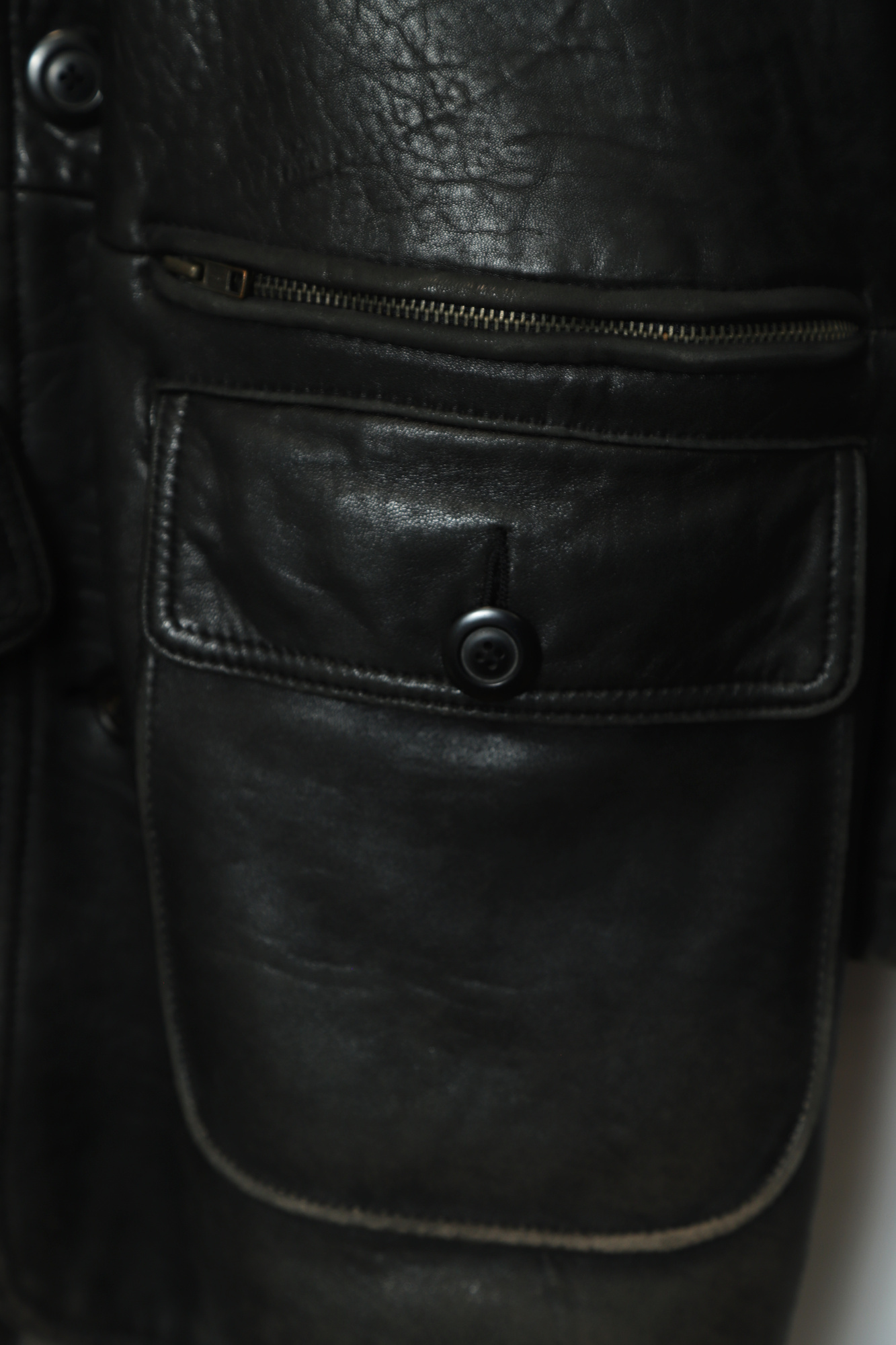 VINTAGE COVERALL LEATHER JACKET/XL - 画像 (5)