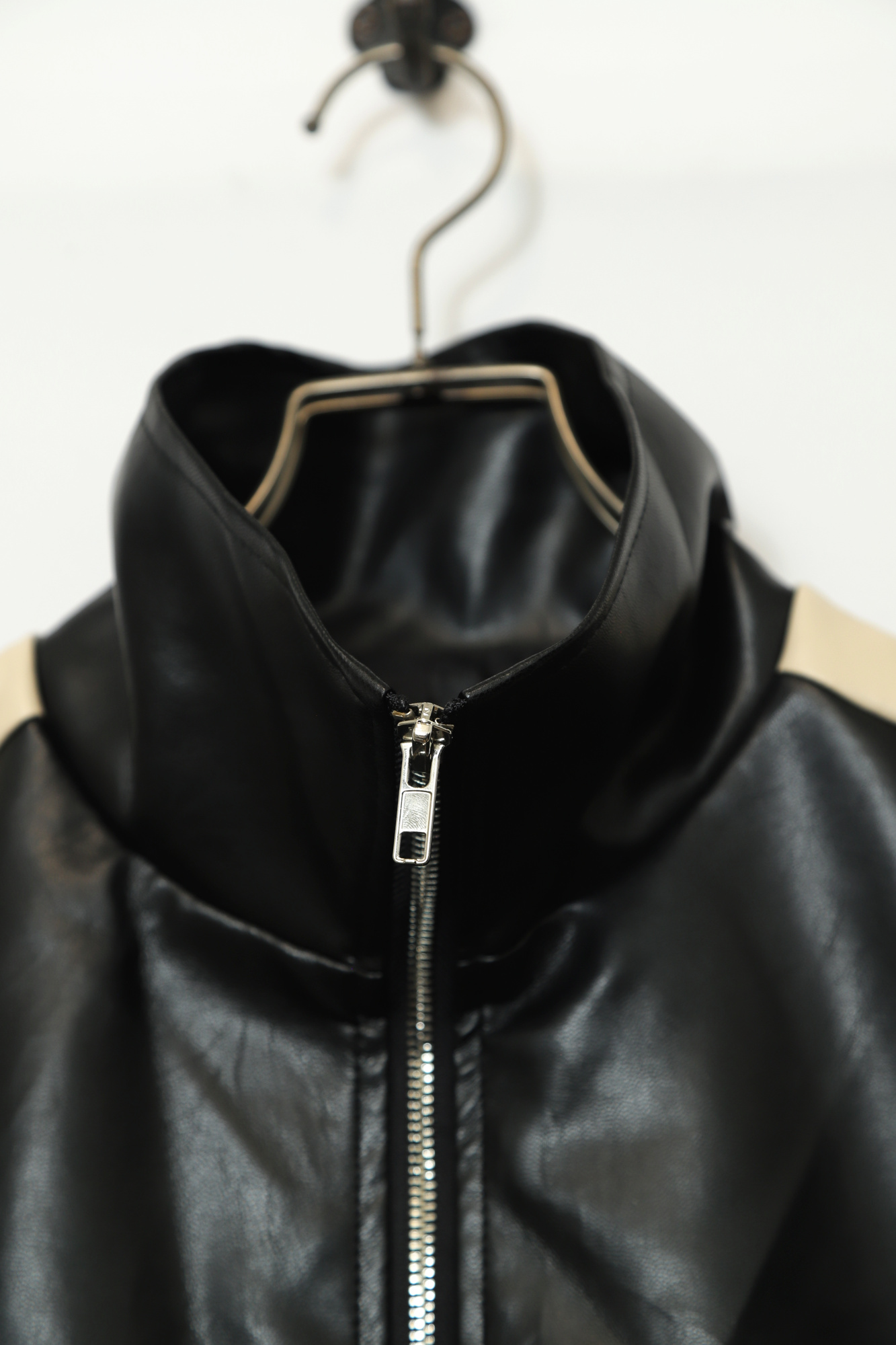 Alternative view of VINTAGE FAKE BOMBER LEATHER JACKET/XL