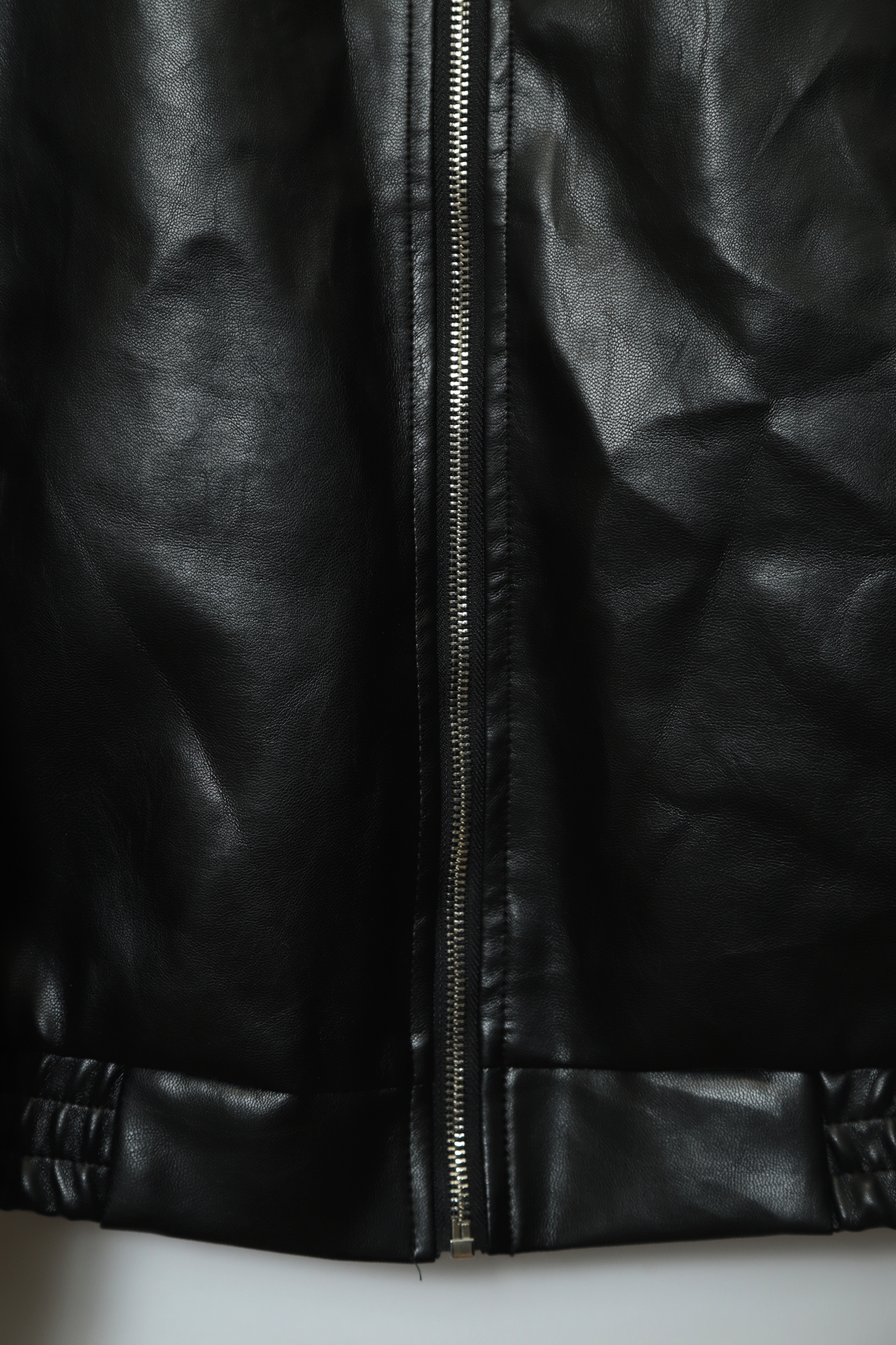 VINTAGE FAKE BOMBER LEATHER JACKET/XL - 画像 (5)