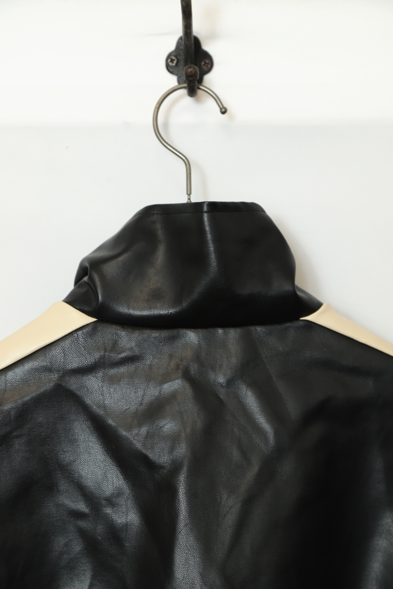 VINTAGE FAKE BOMBER LEATHER JACKET/XL - 画像 (7)