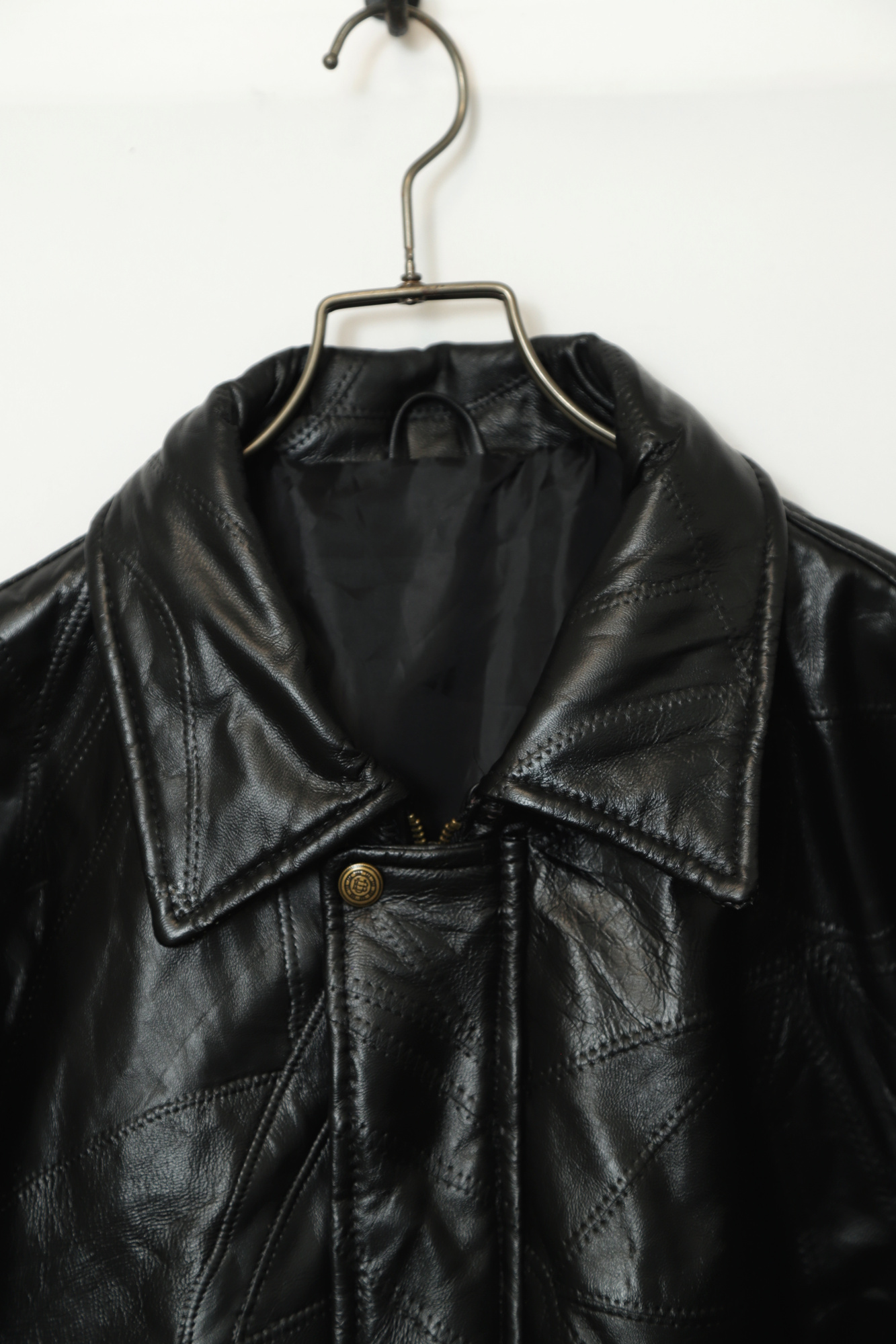 Alternative view of VINTAGE COVERALL LEATHER JACKET/XL