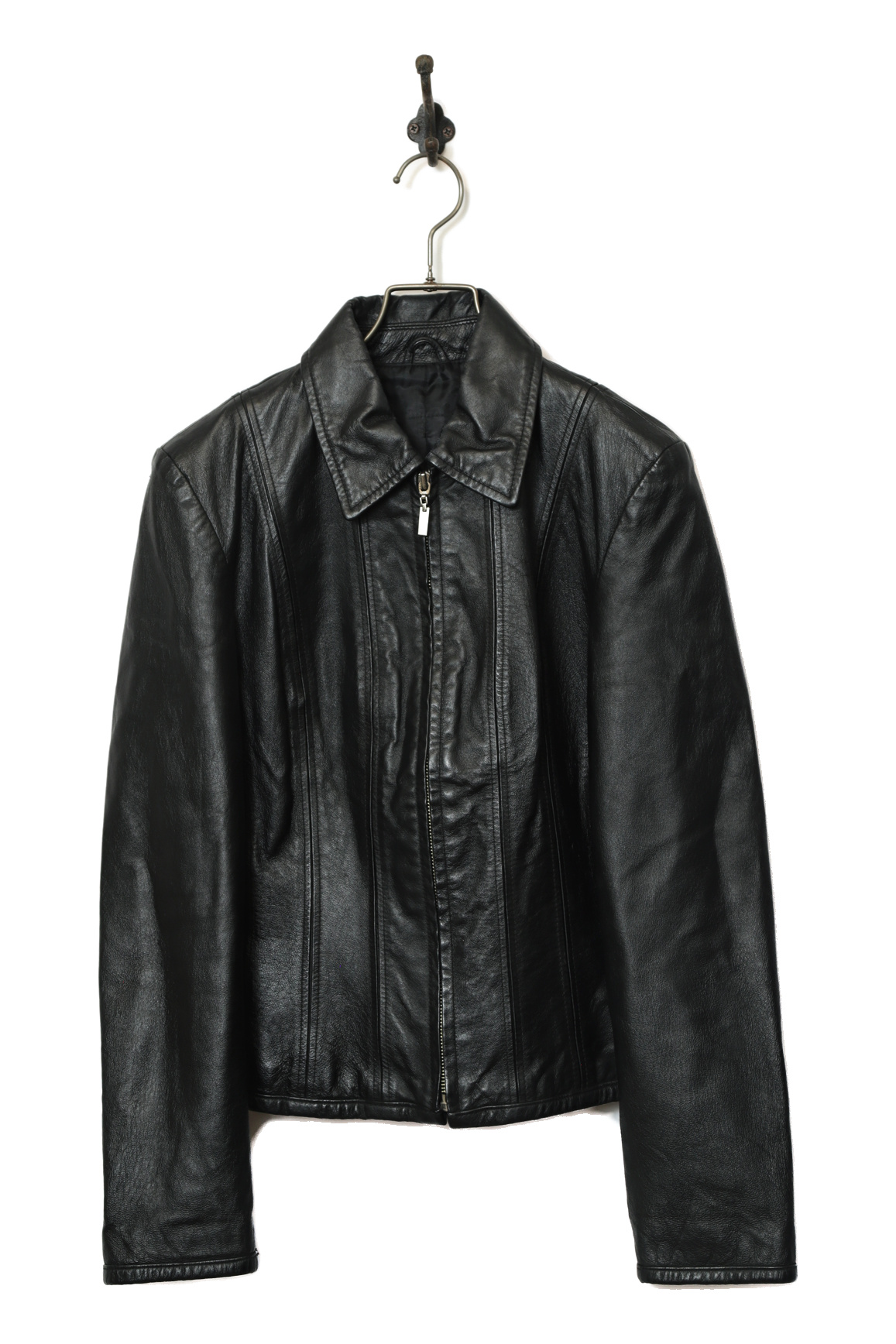 VINTAGE SHORT LEATHER JACKET/M