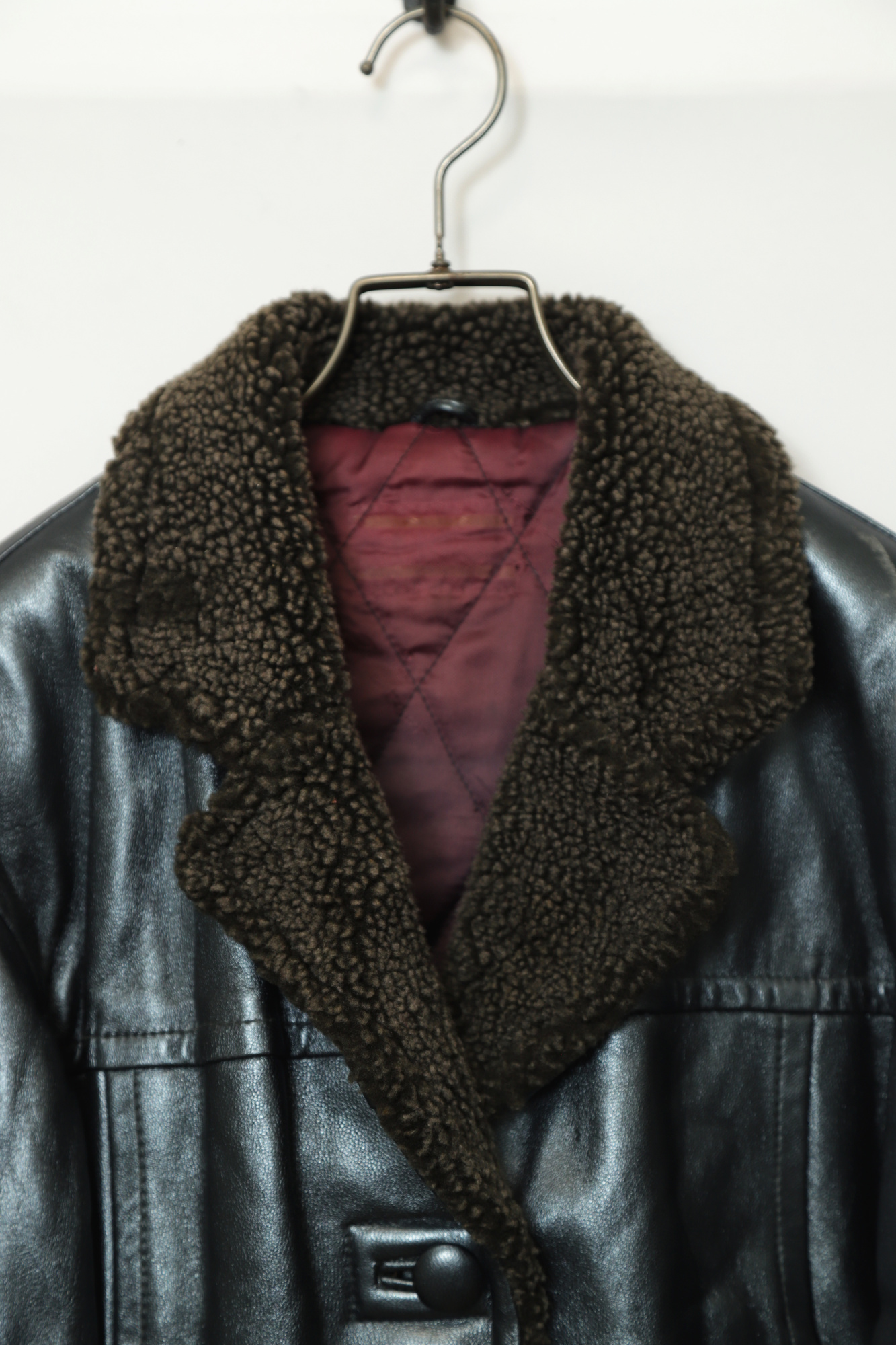 Alternative view of VINTAGE BOA LEATHER JACKET/M