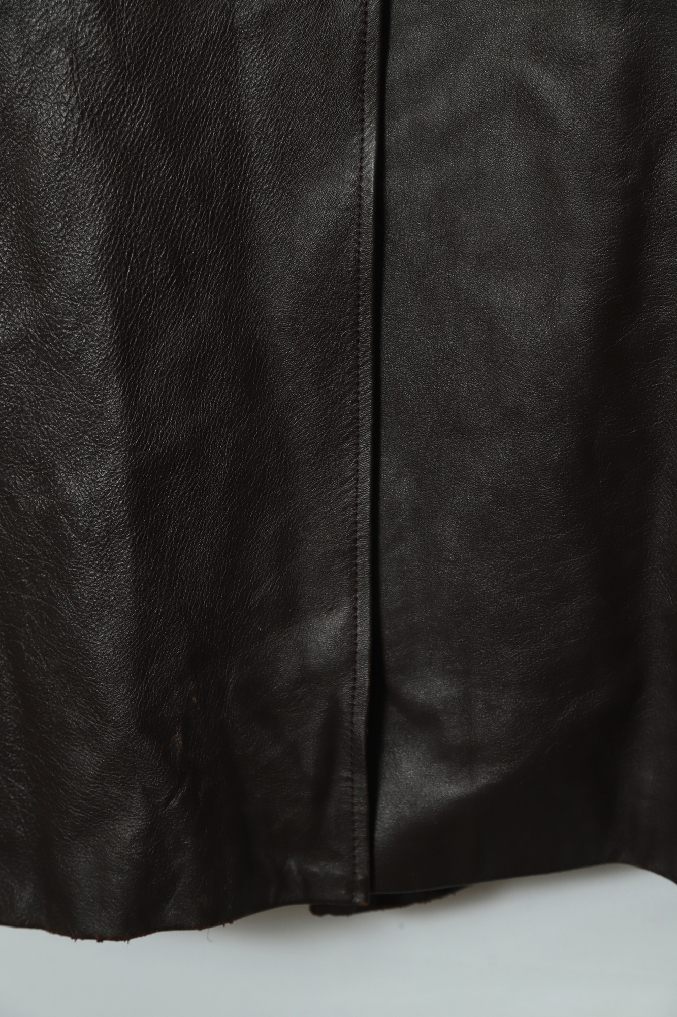 VINTAGE LEATHER CONVERTIBLE COLLAR COAT/L - 画像 (9)