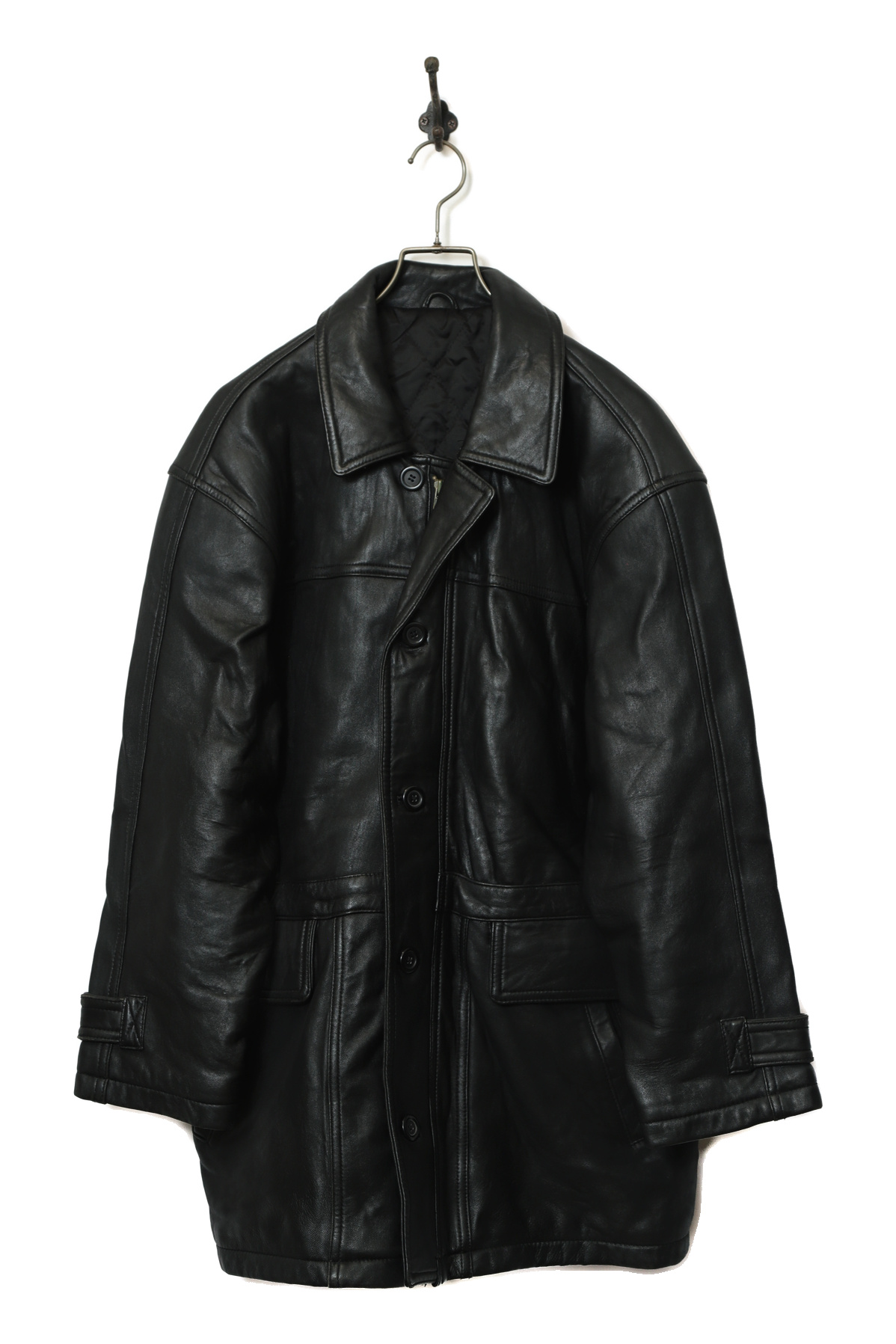 VINTAGE COVERALL LEATHER JACKET/L