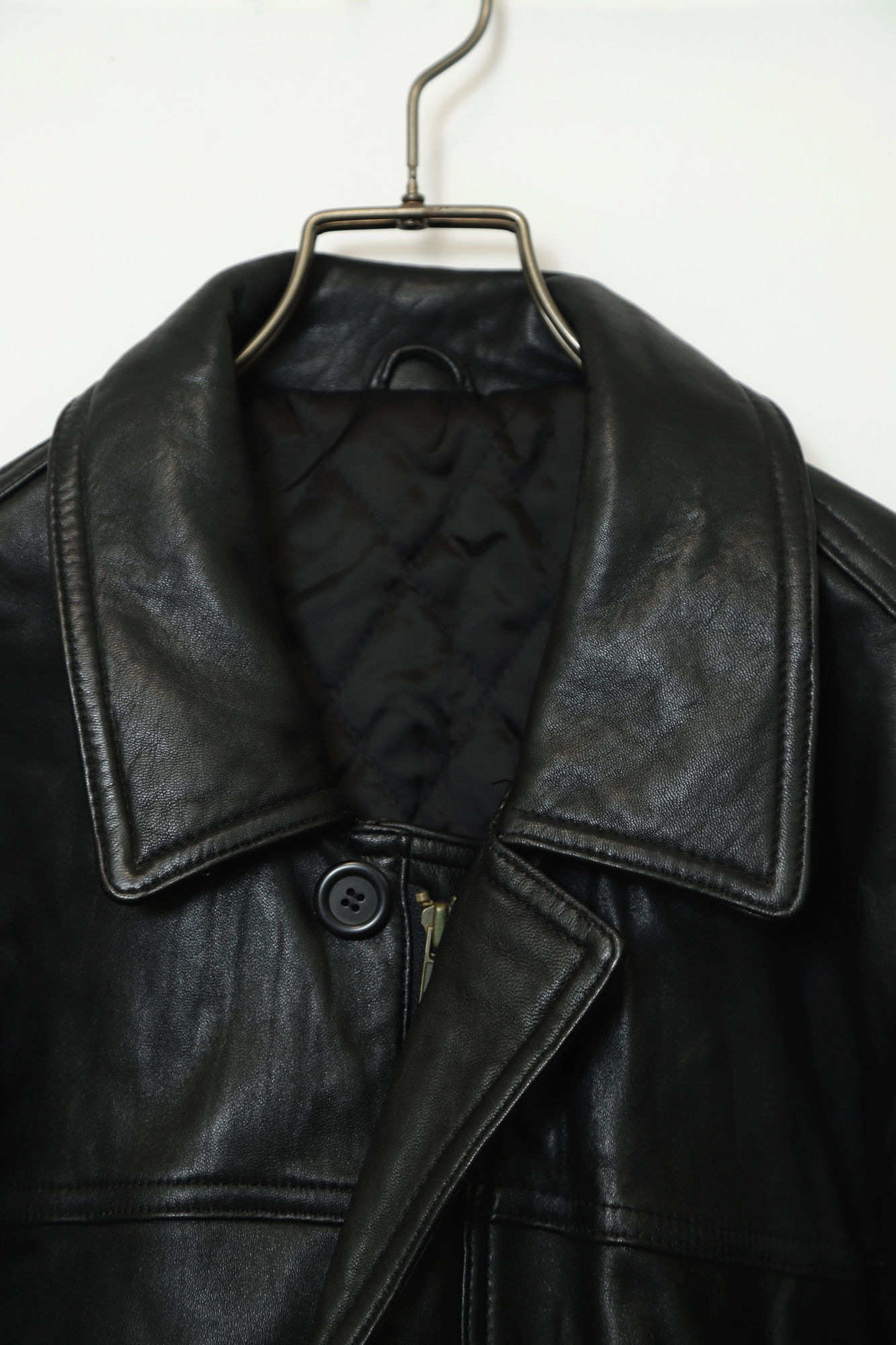 Alternative view of VINTAGE COVERALL LEATHER JACKET/L