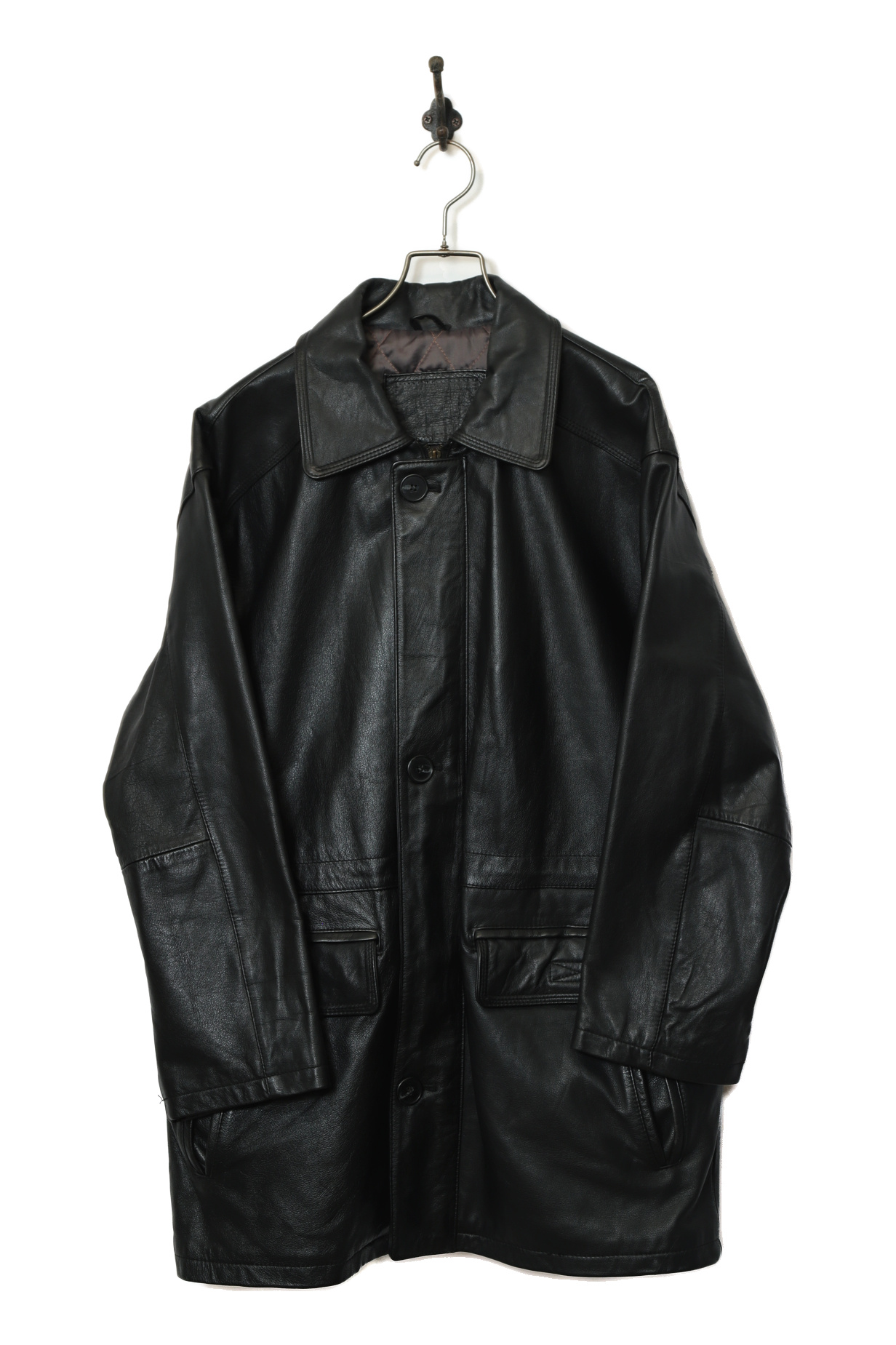 VINTAGE COVERALL LEATHER JACKET/L