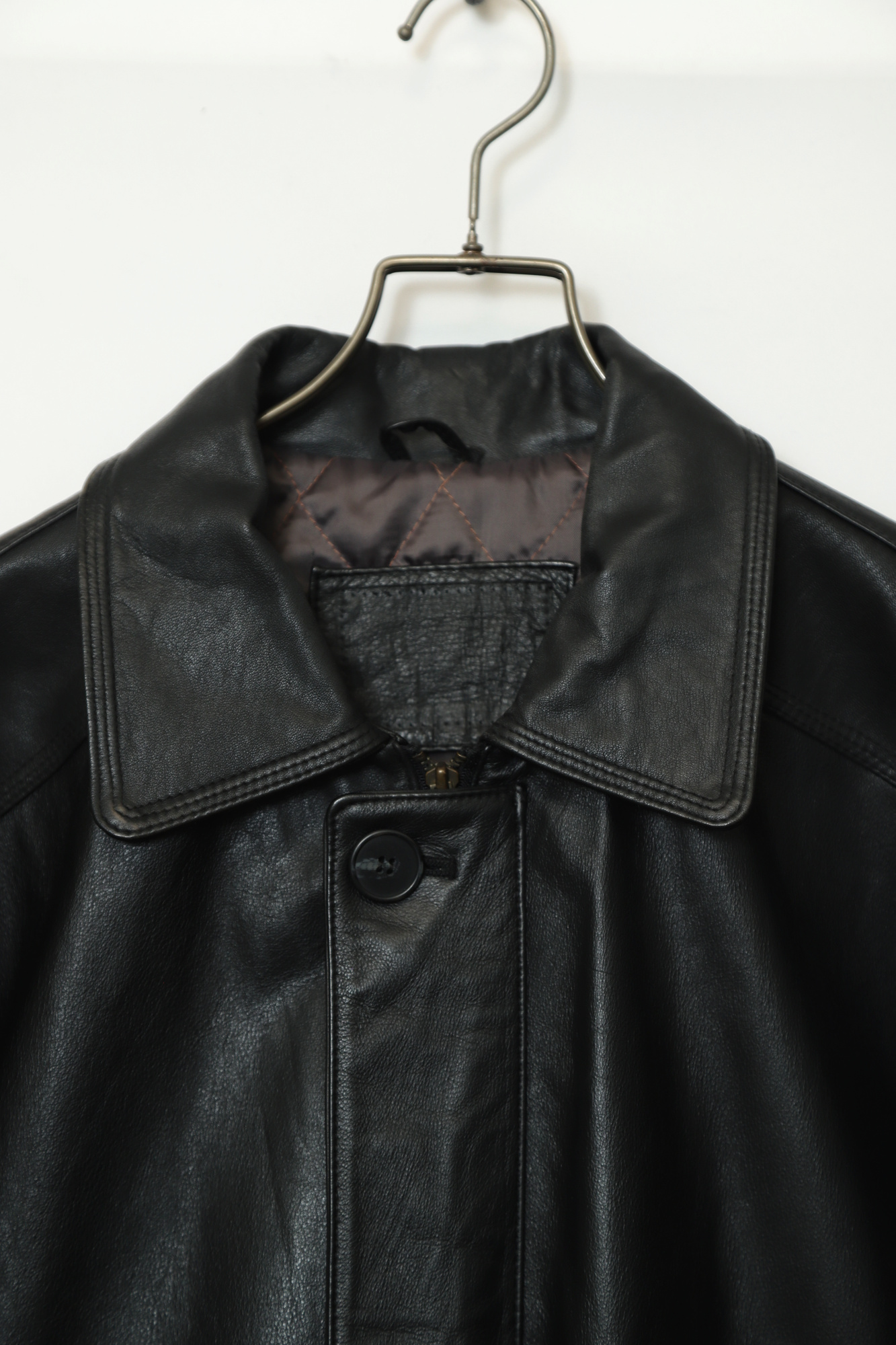 Alternative view of VINTAGE COVERALL LEATHER JACKET/L