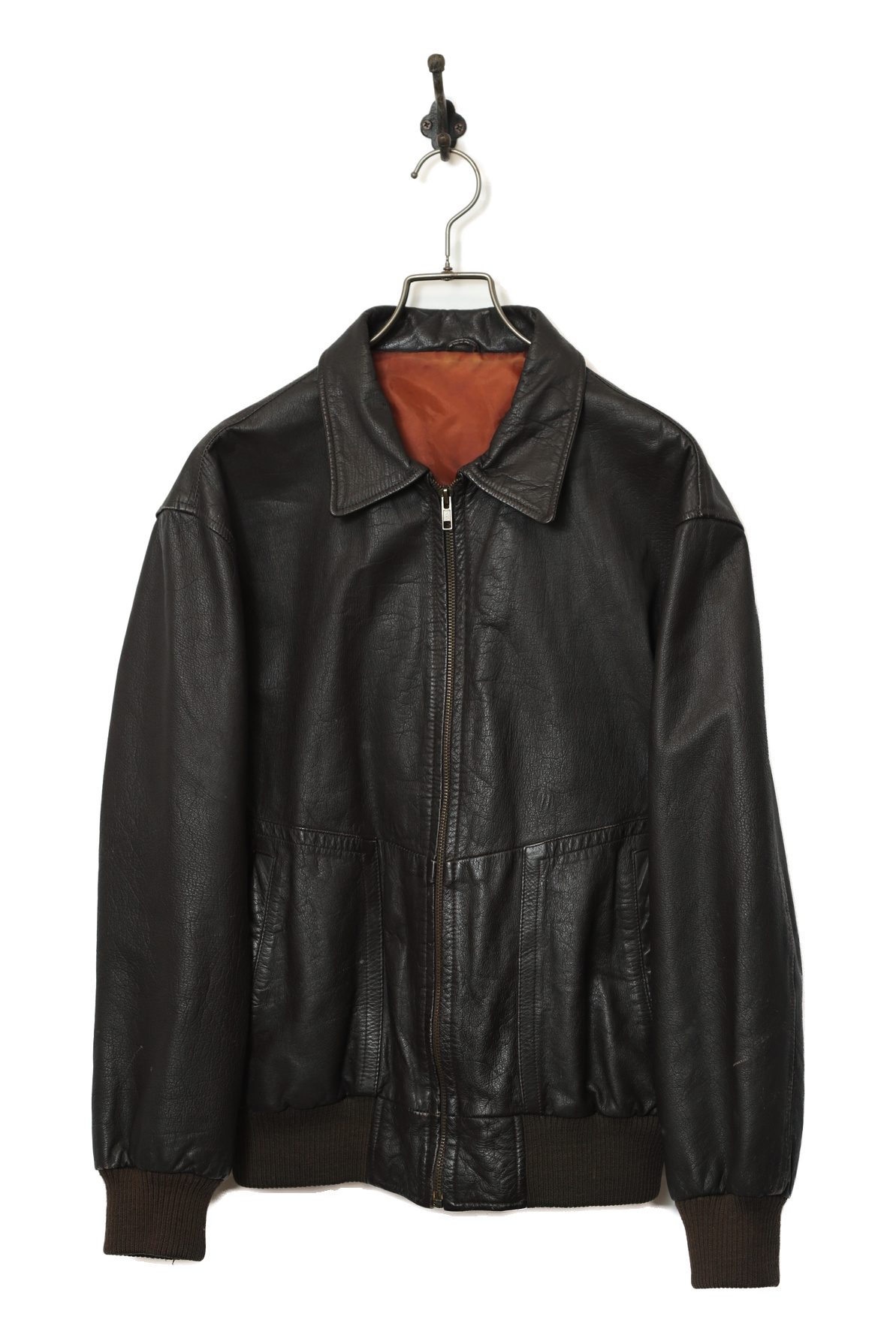 VINTAGE LEATHER BOMBER JACKET/L