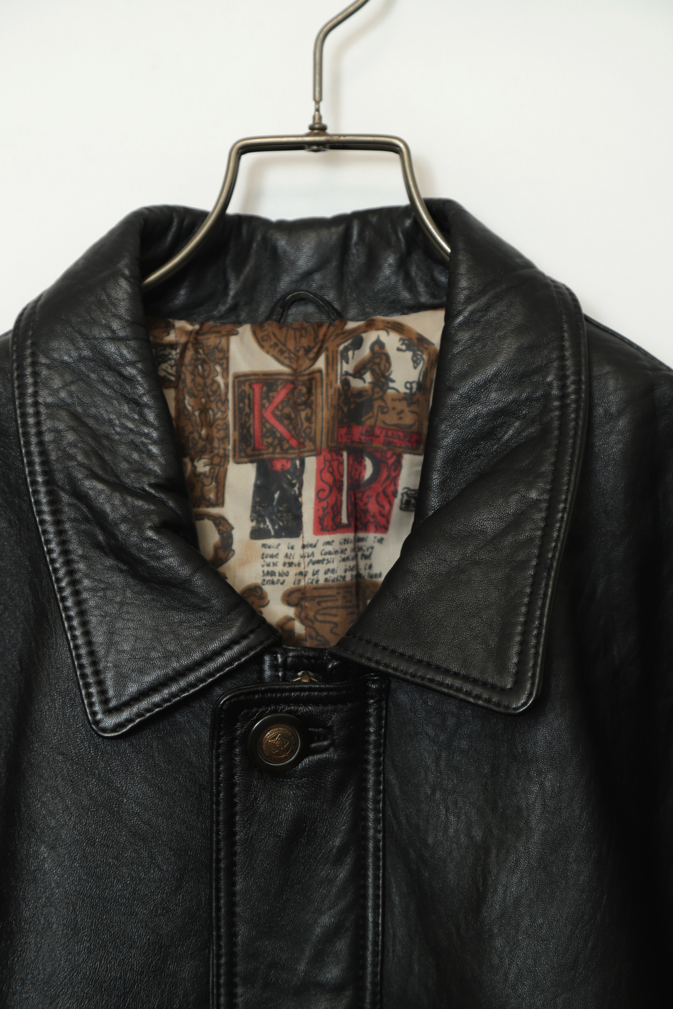 Alternative view of VINTAGE COVERALL LEATHER JACKET/L