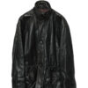 VINTAGE STAND COLLAR COVERALL LEATHER JACKET/L
