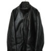 VINTAGE STAND COLLAR LEATHER JACKET/L