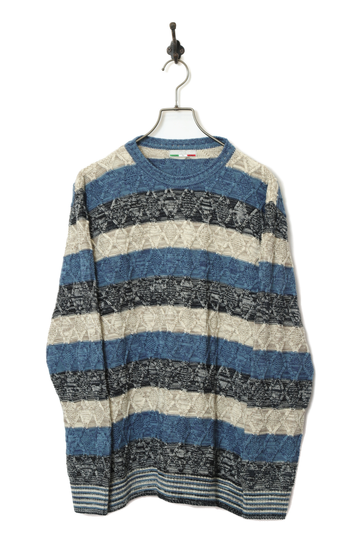 VINTAGE DESIGN KNIT SWEATER/L