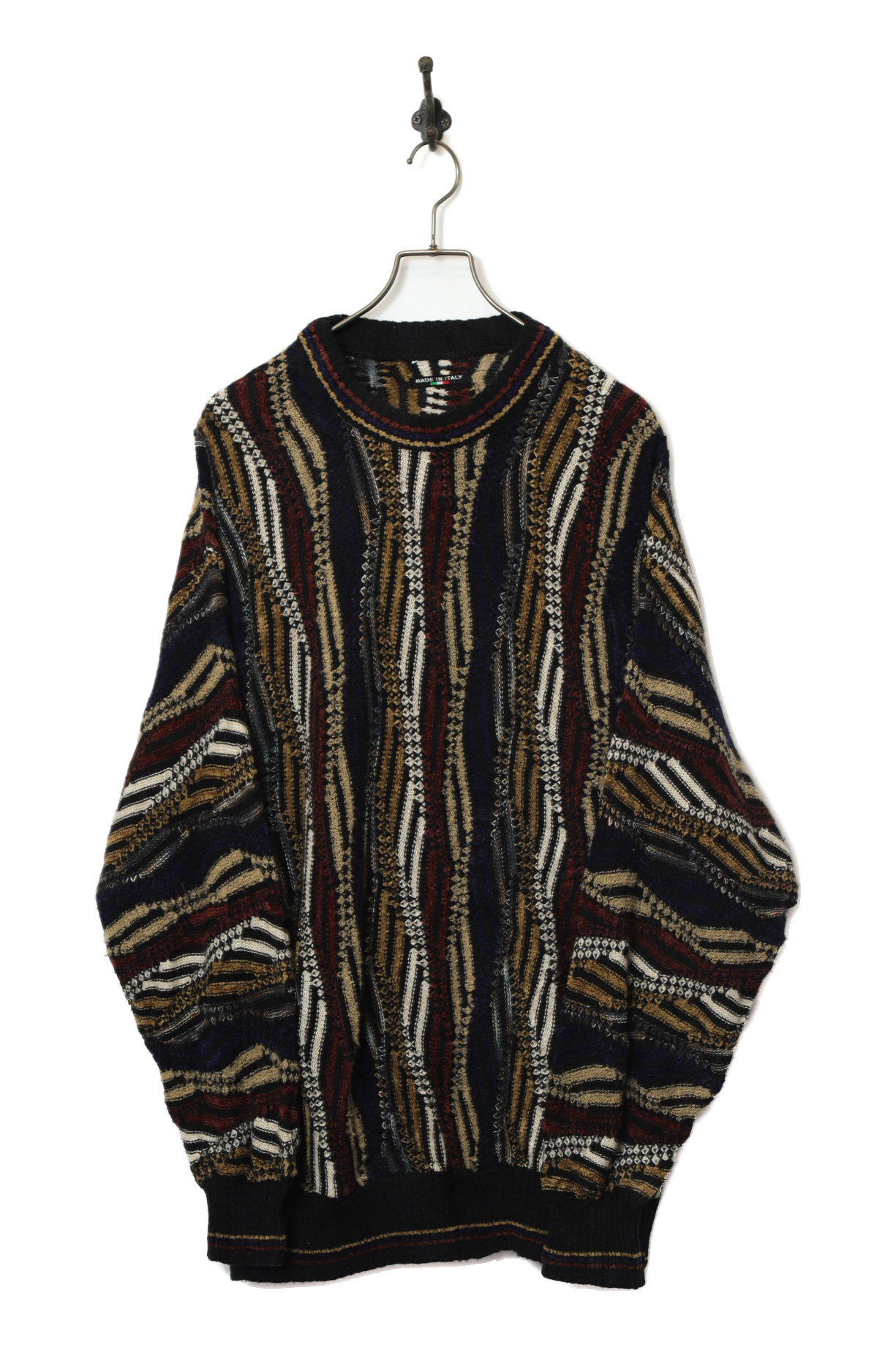 VINTAGE 3D KNITTED SWEATER/L