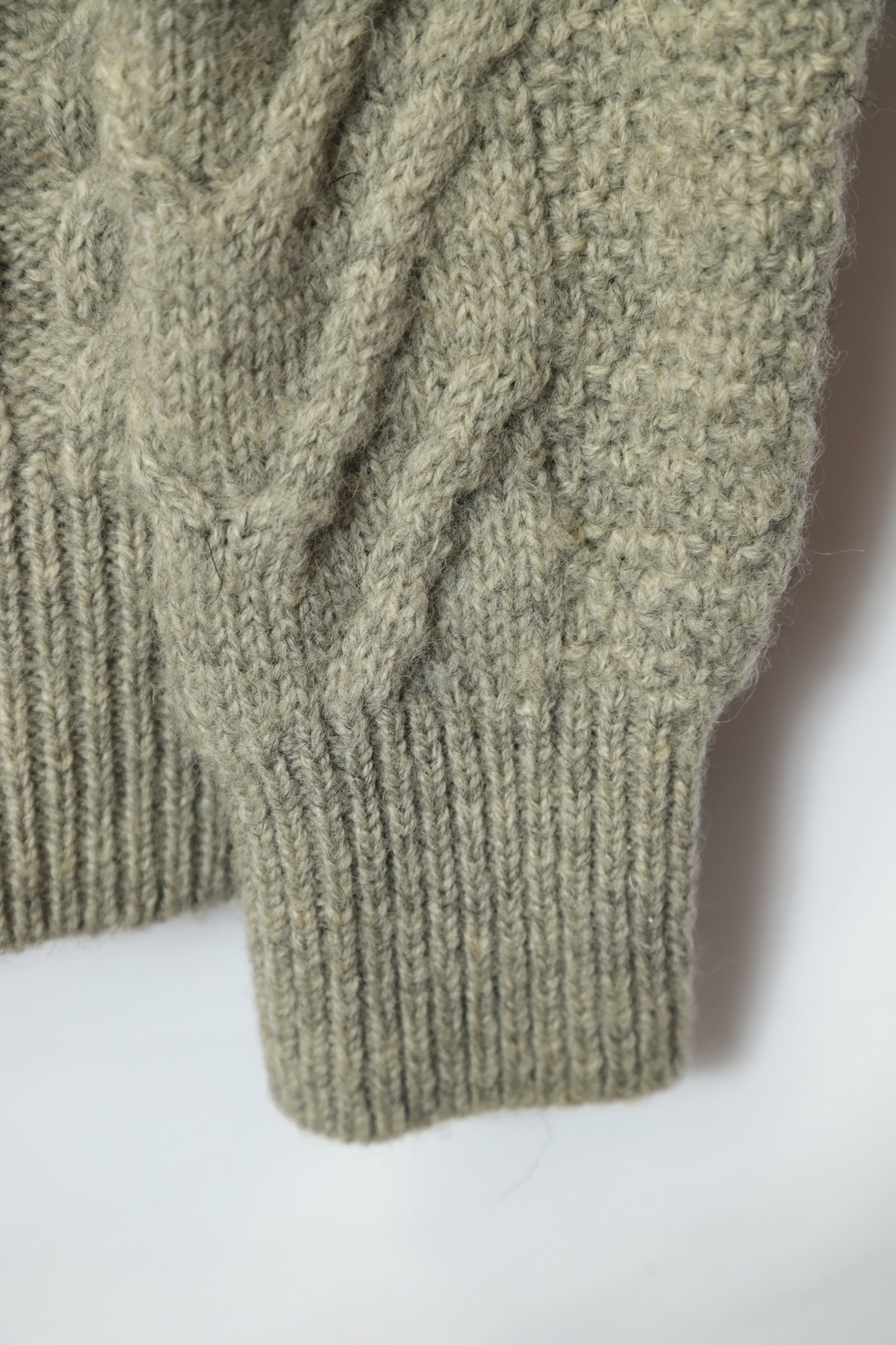 USED CABLE KNIT SWEATER/L - 画像 (4)