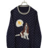 USED JAQUARD KNIT SWEATER/L