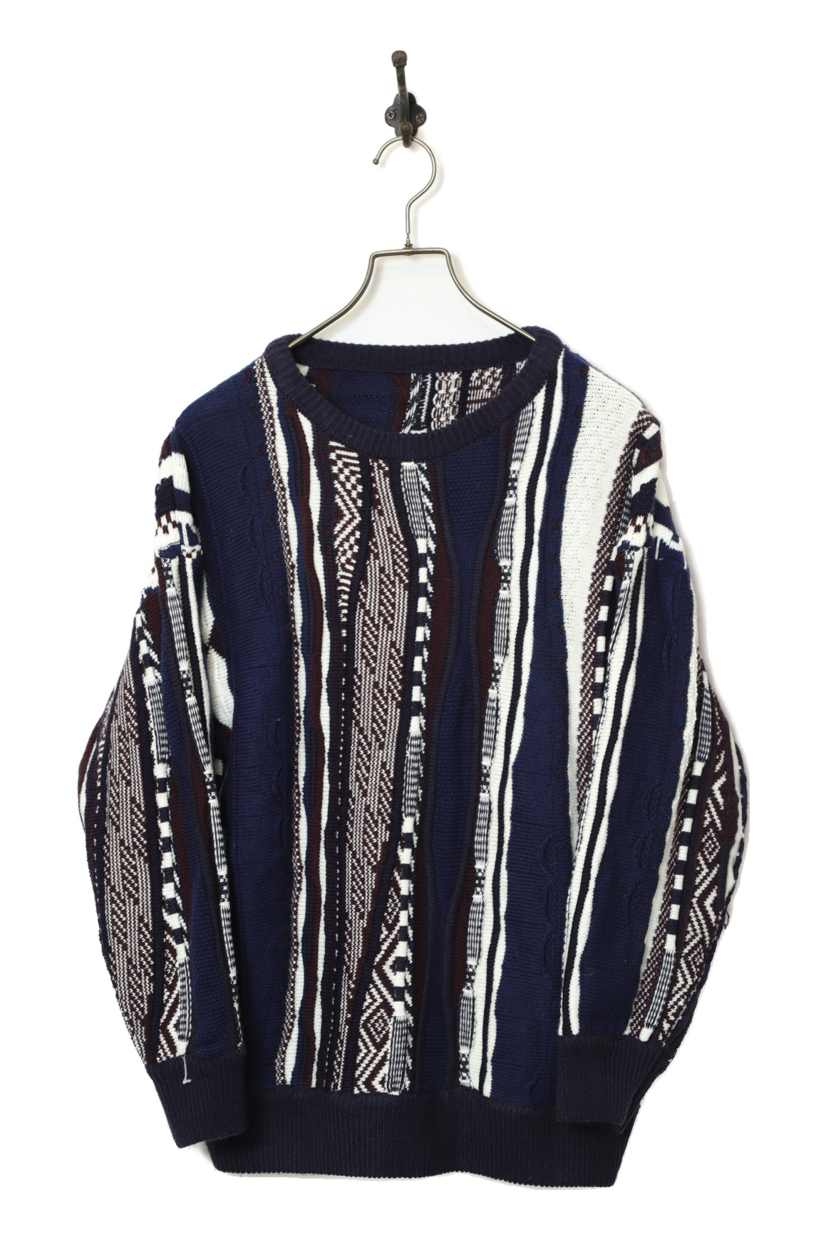 VINTAGE JAQUARD KNIT SWEATER/L