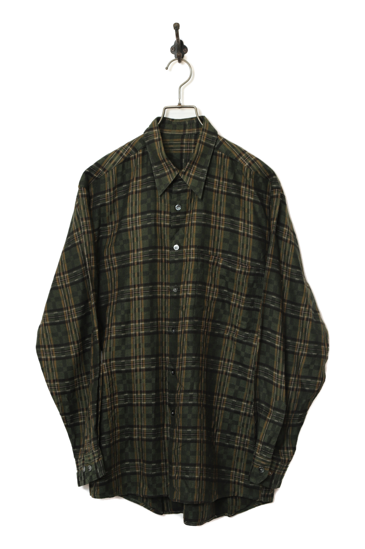 VINTAGE WOOLY CHECK SHIRT/L