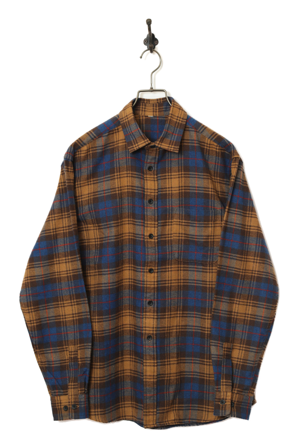 VINTAGE WOOLY CHECK SHIRT/L