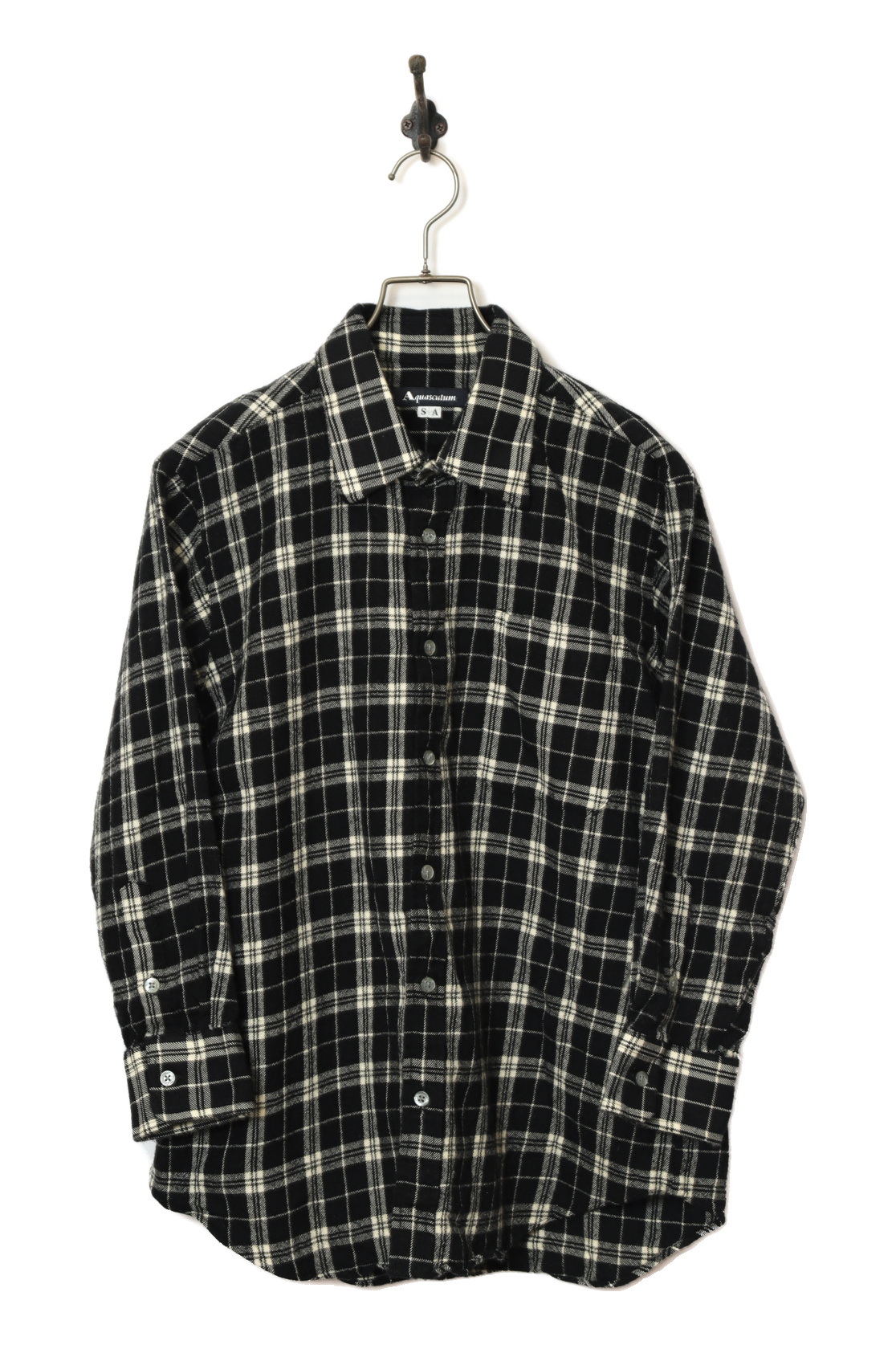 USED AQUASCUTUM WOOLY CHECK SHIRT/XS