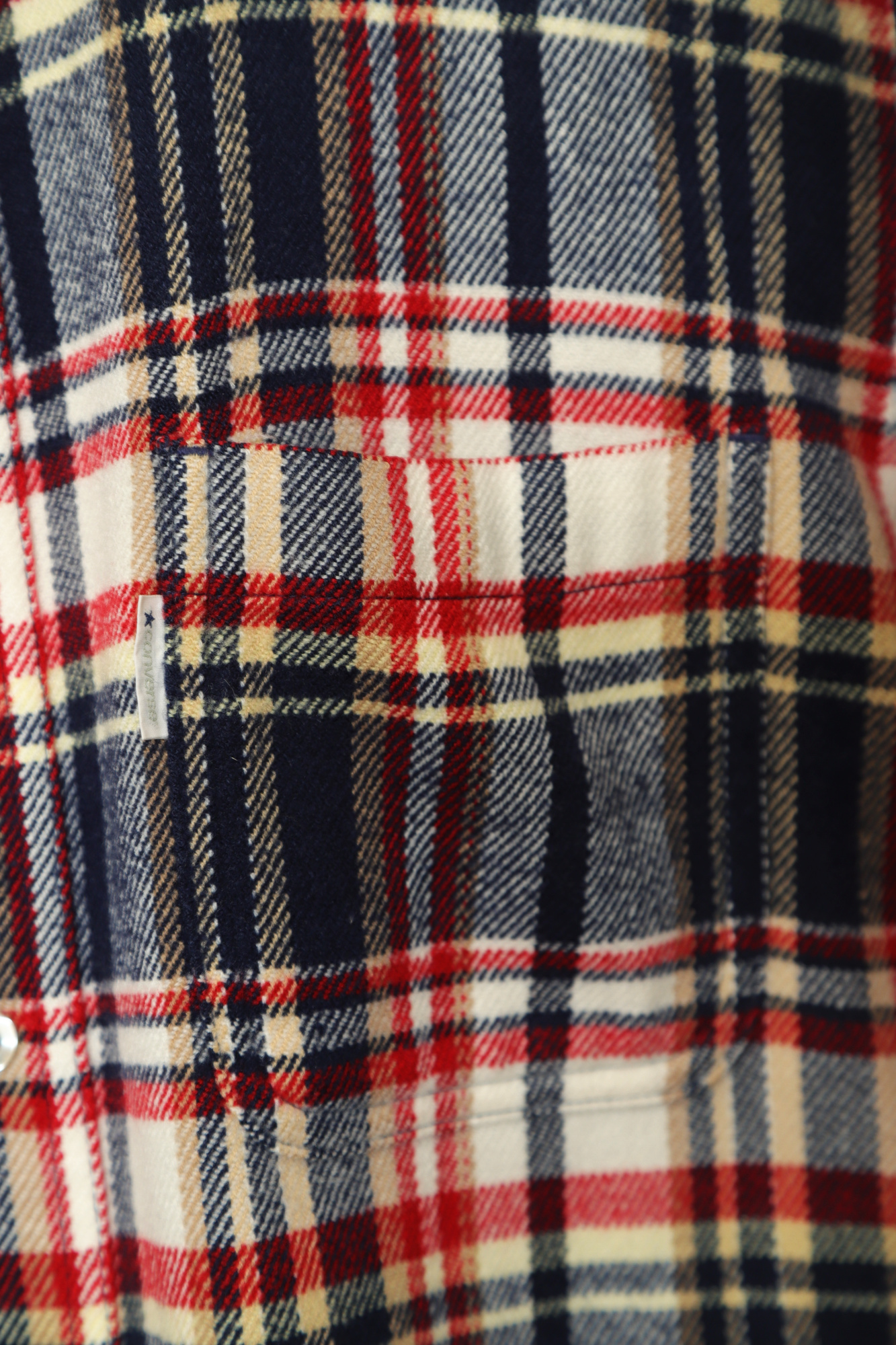 USED CONVERSE WOOLY CHECK SHIRT/L - 画像 (4)