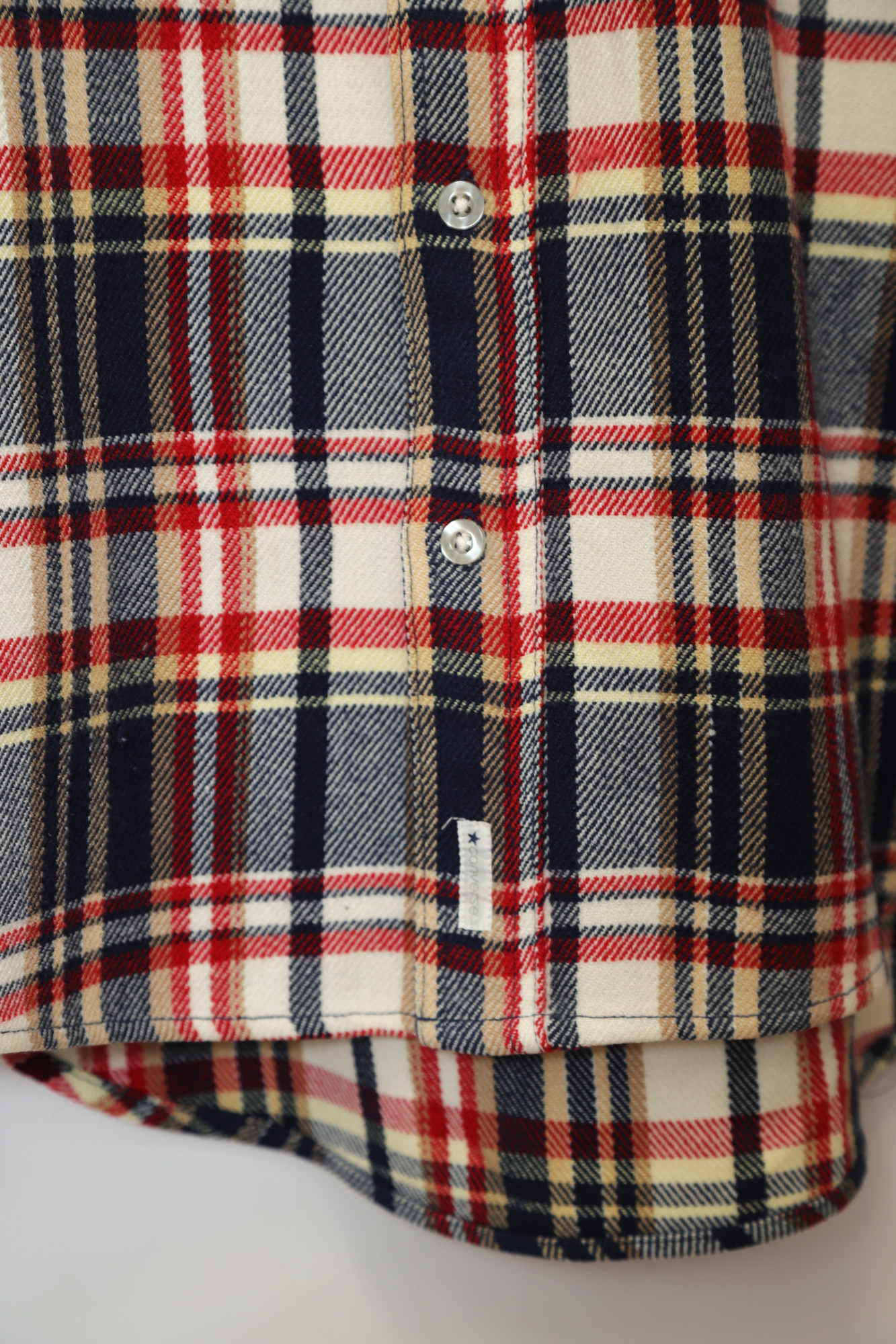 USED CONVERSE WOOLY CHECK SHIRT/L - 画像 (6)
