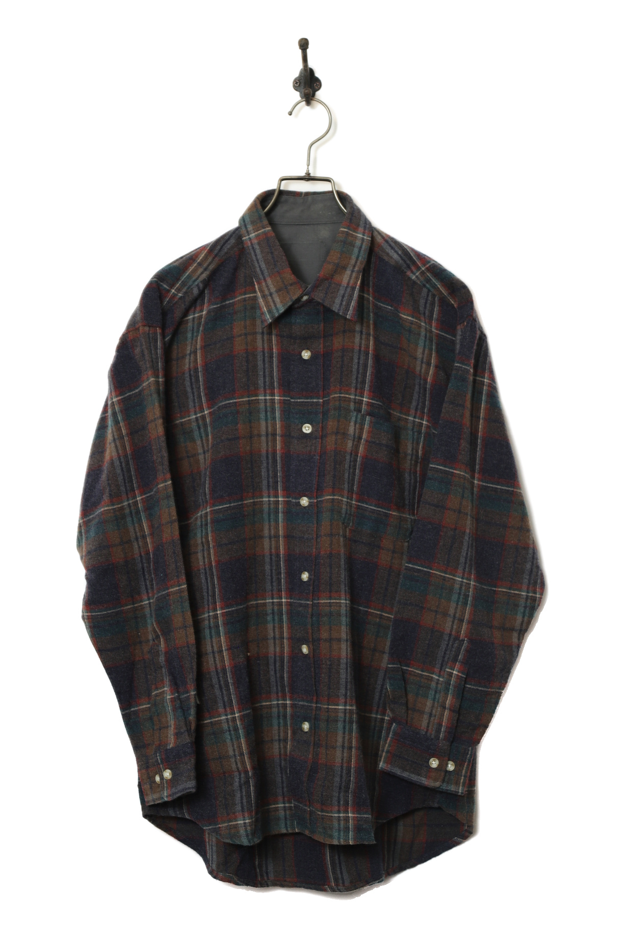 VINTAGE WOOLY CHECK SHIRT/L