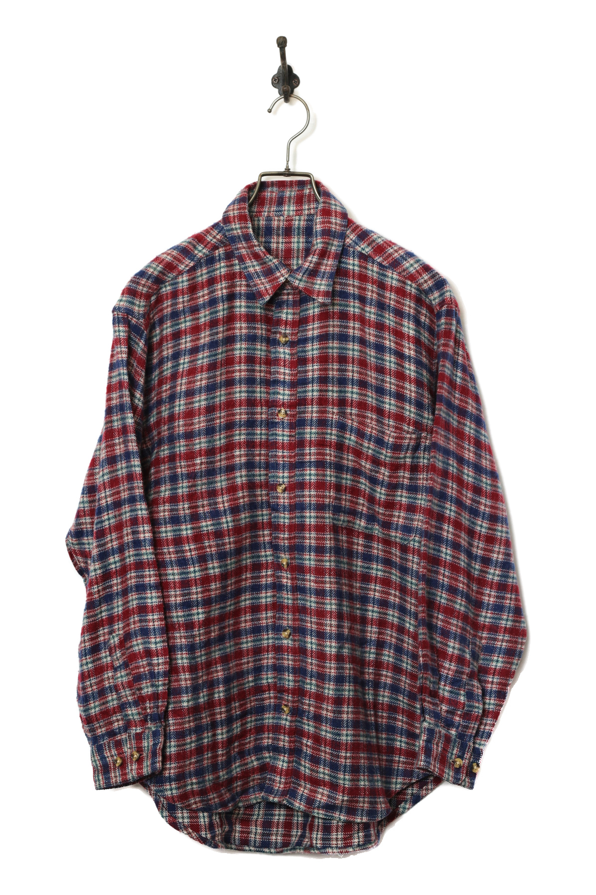 VINTAGE WOOLY CHECK SHIRT/L