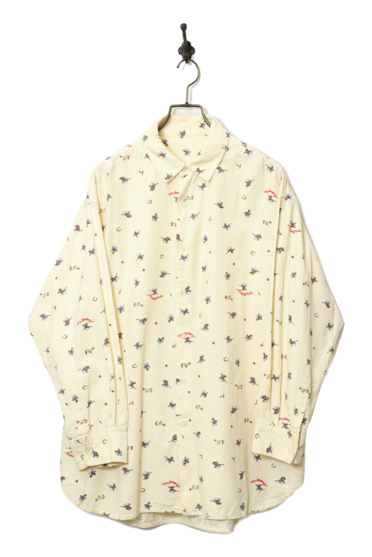 VINTAGE CORDUROY PRINTED SHIRT/XL