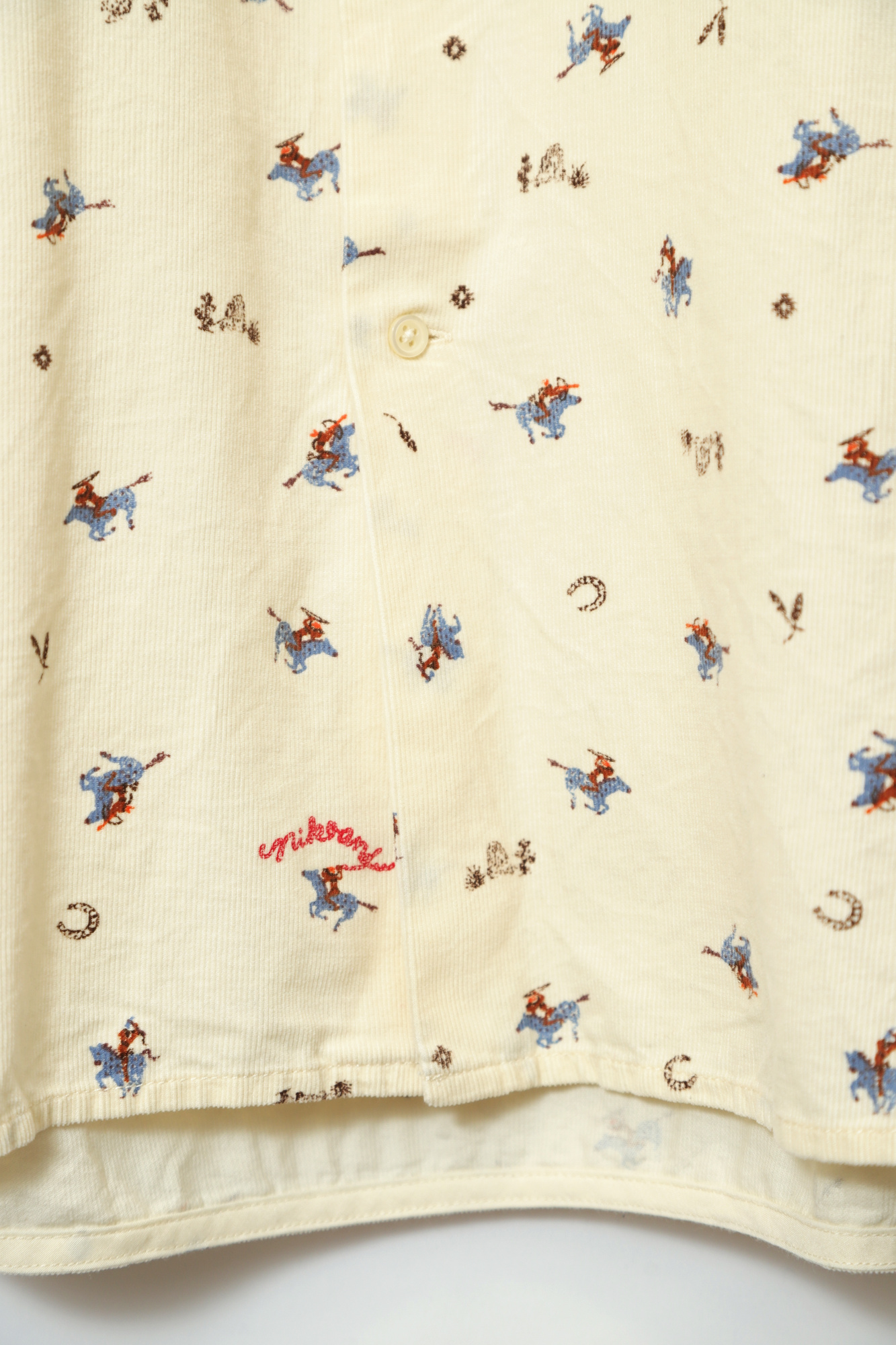 VINTAGE CORDUROY PRINTED SHIRT/XL - 画像 (5)