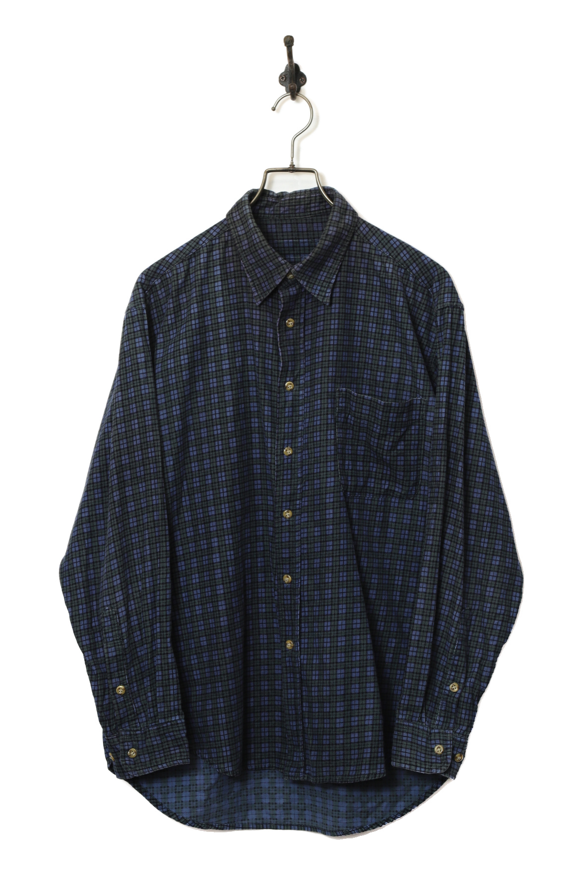 VINTAGE CHECK CORDUROY SHIRT/L