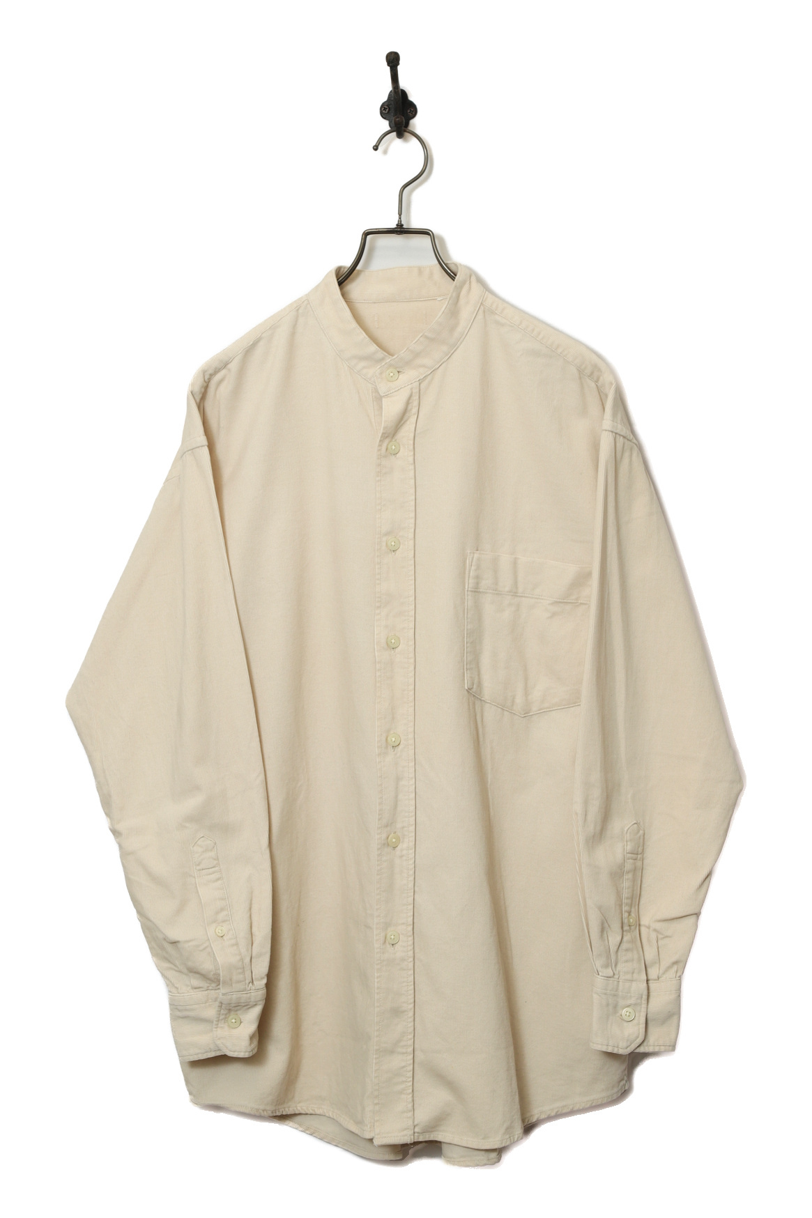 VINTAGE STAND COLLAR CORDUROY SHIRT/XL