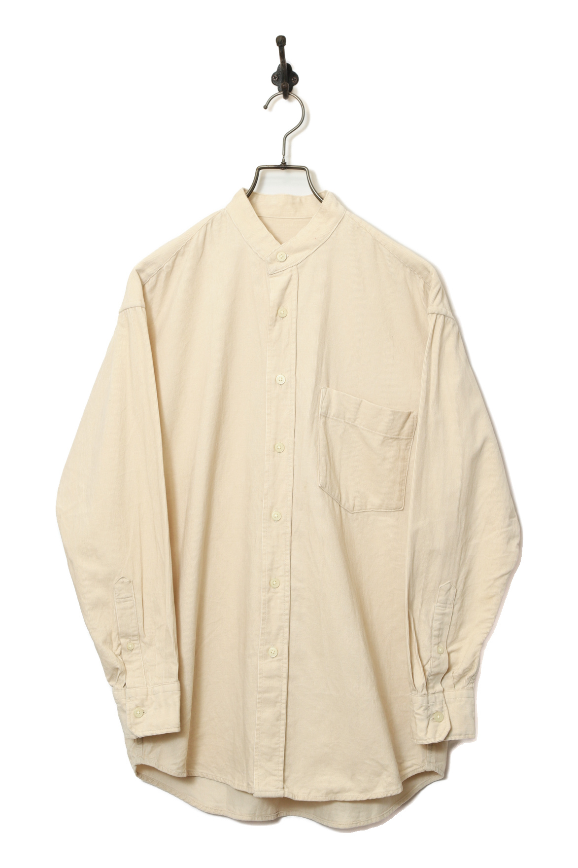 VINTAGE STAND COLLAR CORDUROY SHIRT/L