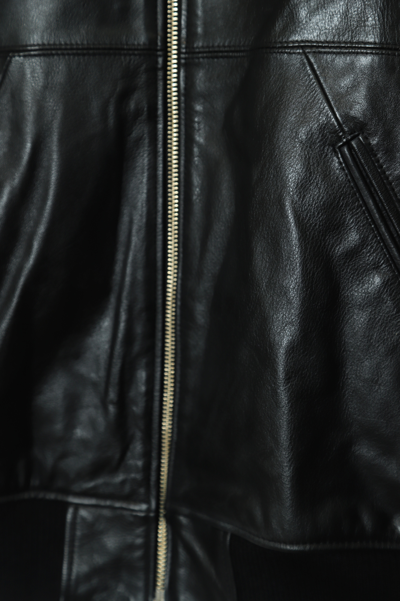 VINTAGE BOMBER LEATHER JACKET/M - 画像 (3)