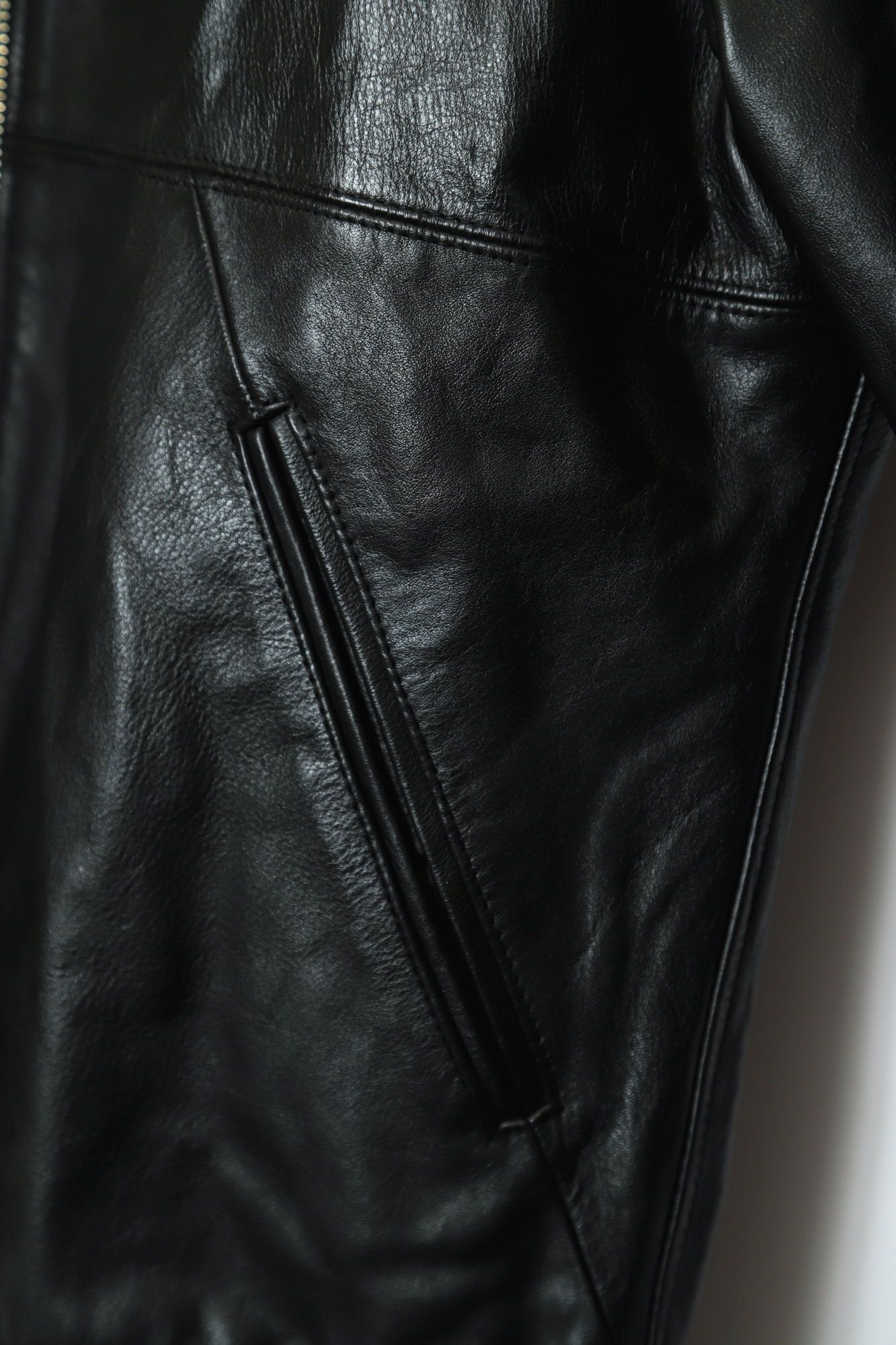 VINTAGE BOMBER LEATHER JACKET/M - 画像 (6)