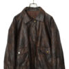 VINTAGE FAKE BOMBER LEATHER JACKET/XL