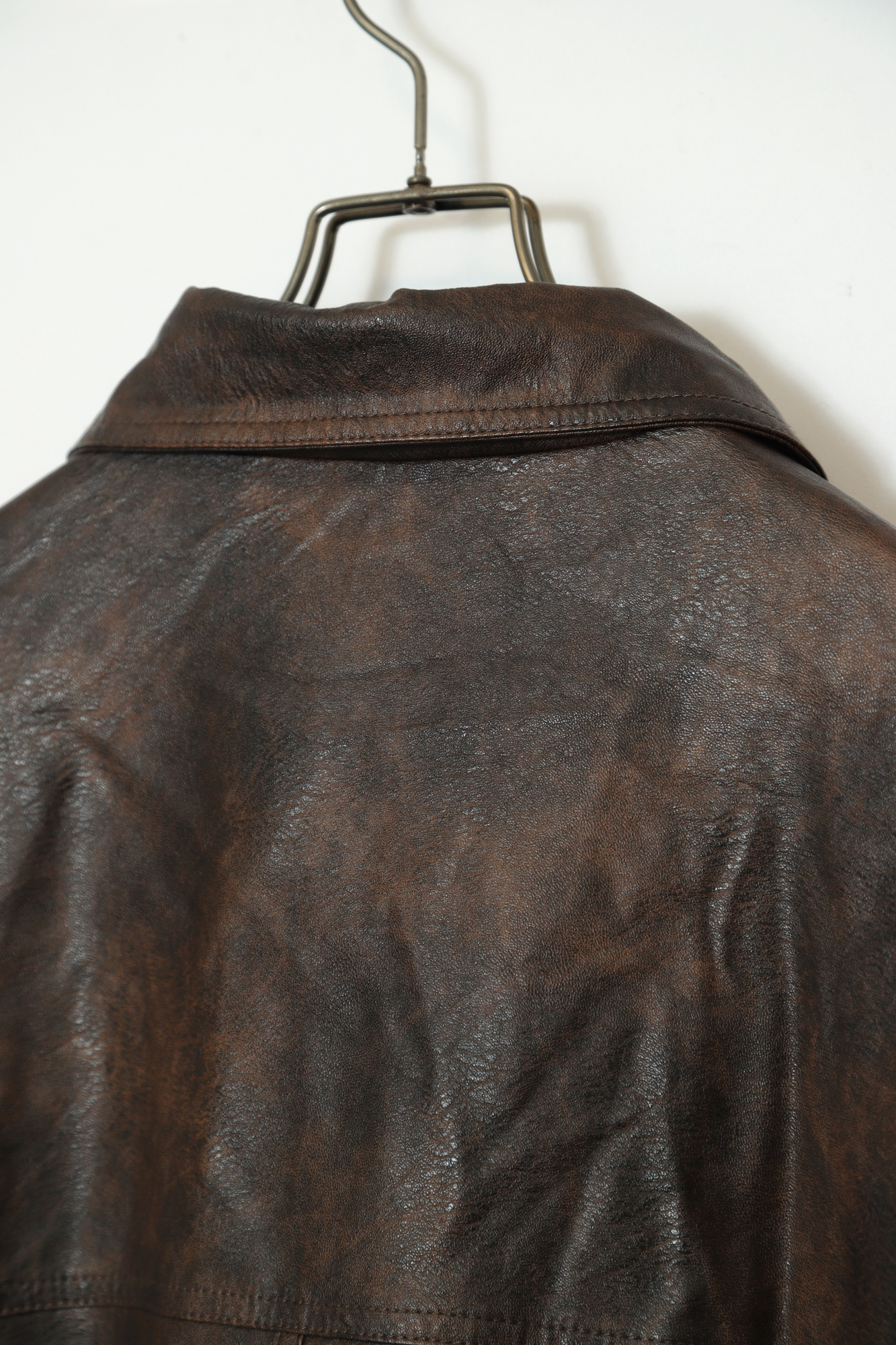 VINTAGE FAKE BOMBER LEATHER JACKET/XL - 画像 (7)