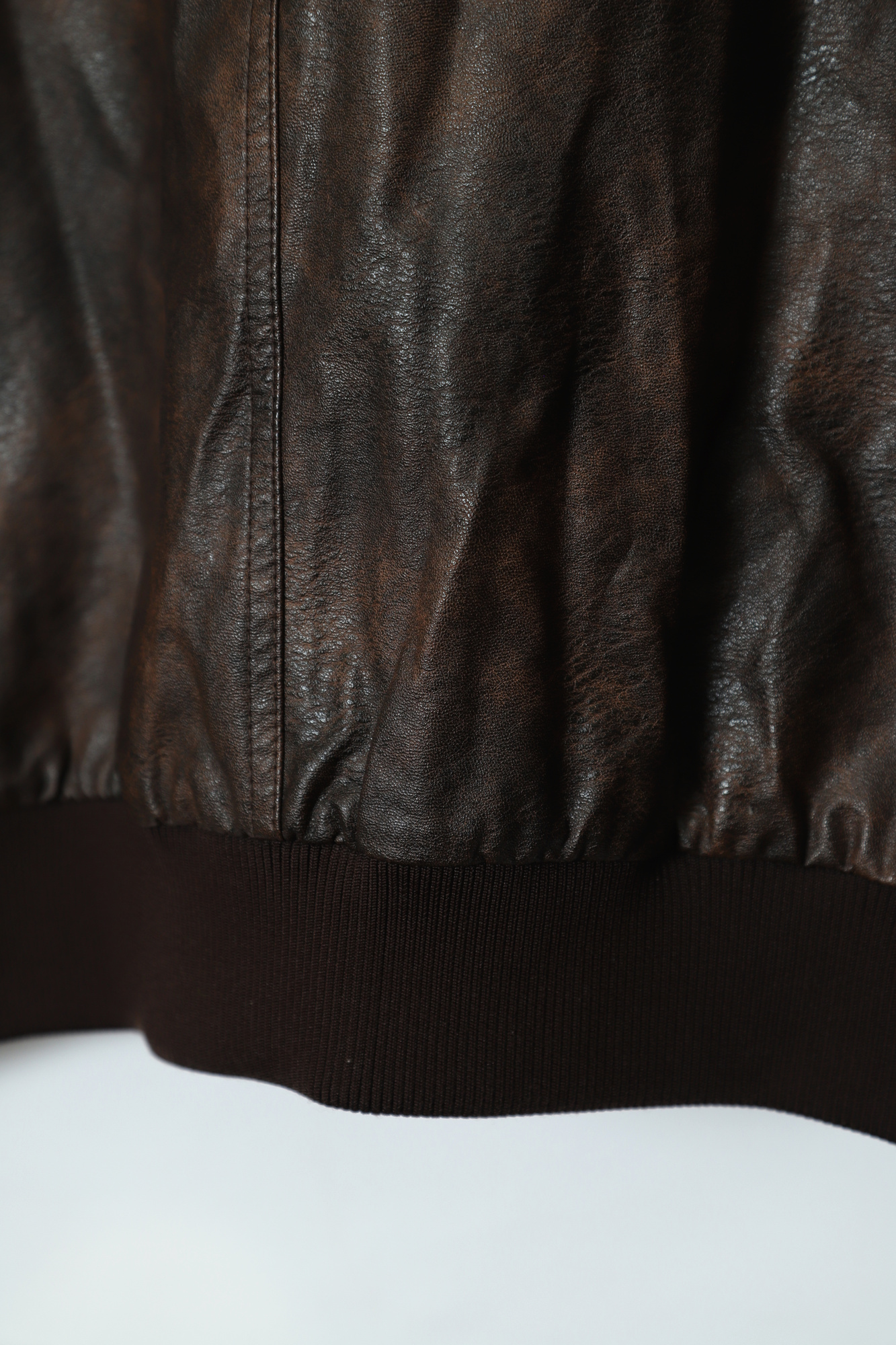 VINTAGE FAKE BOMBER LEATHER JACKET/XL - 画像 (8)