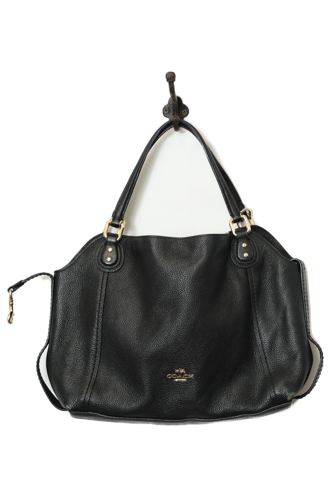 USED COACH LEATHER HAND BAG/F