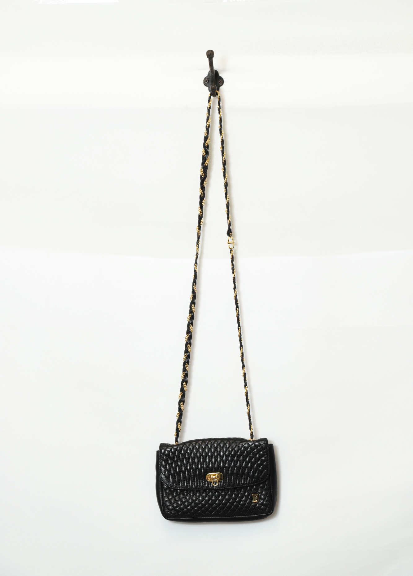 USED BALLY LEATHER BAG/F