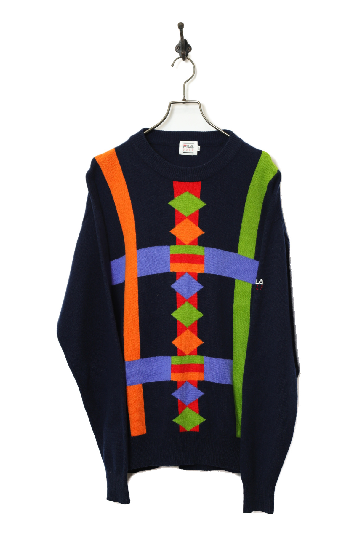 USED FILA DESIGN KNIT SWEATER/M