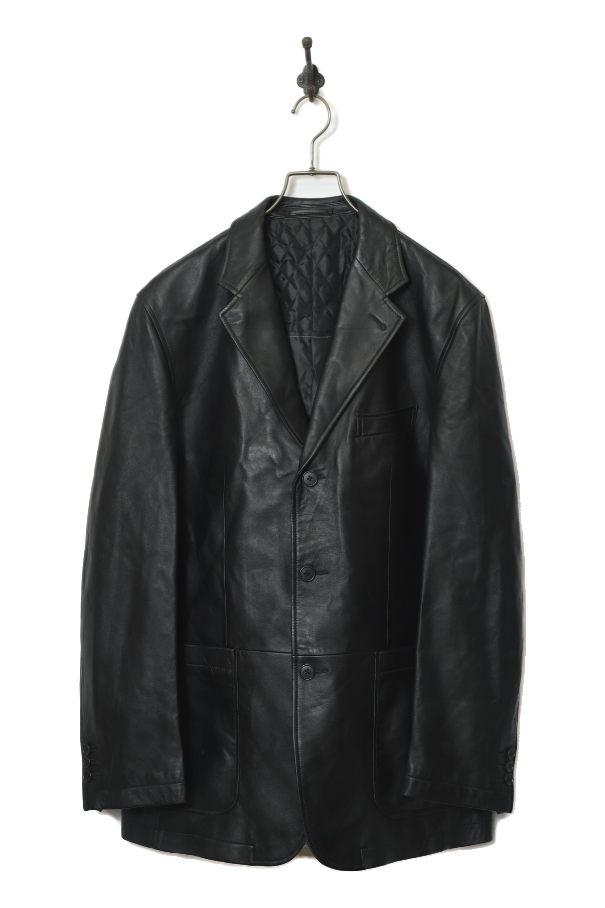 VINTAGE LEATHER TAILORED JACKET/L