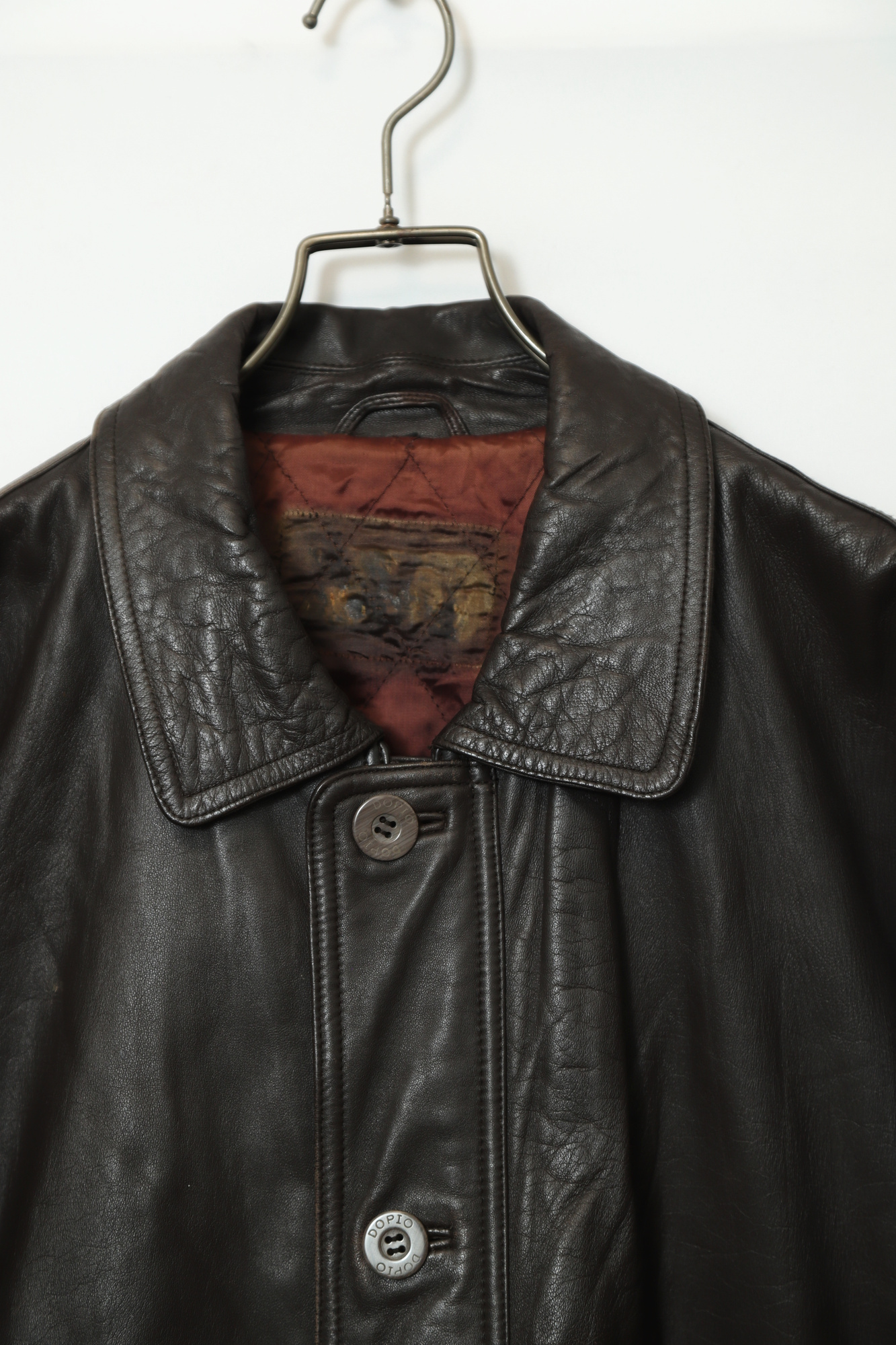 Alternative view of VINTAGE COVERALL LEATHER JACKET/XL